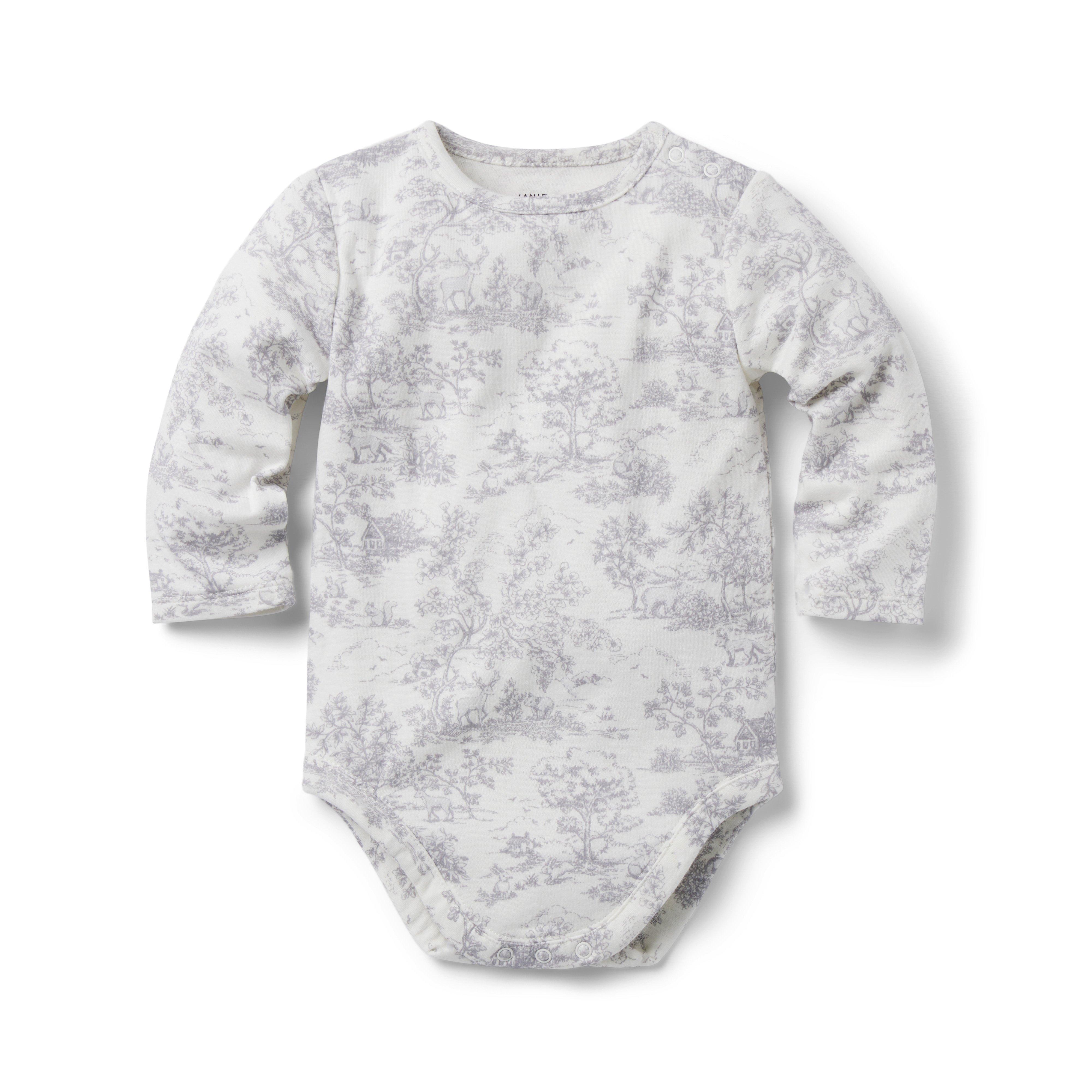 Newborn Jet Ivory Woodland Toile Baby Toile Bodysuit by Janie and Jack