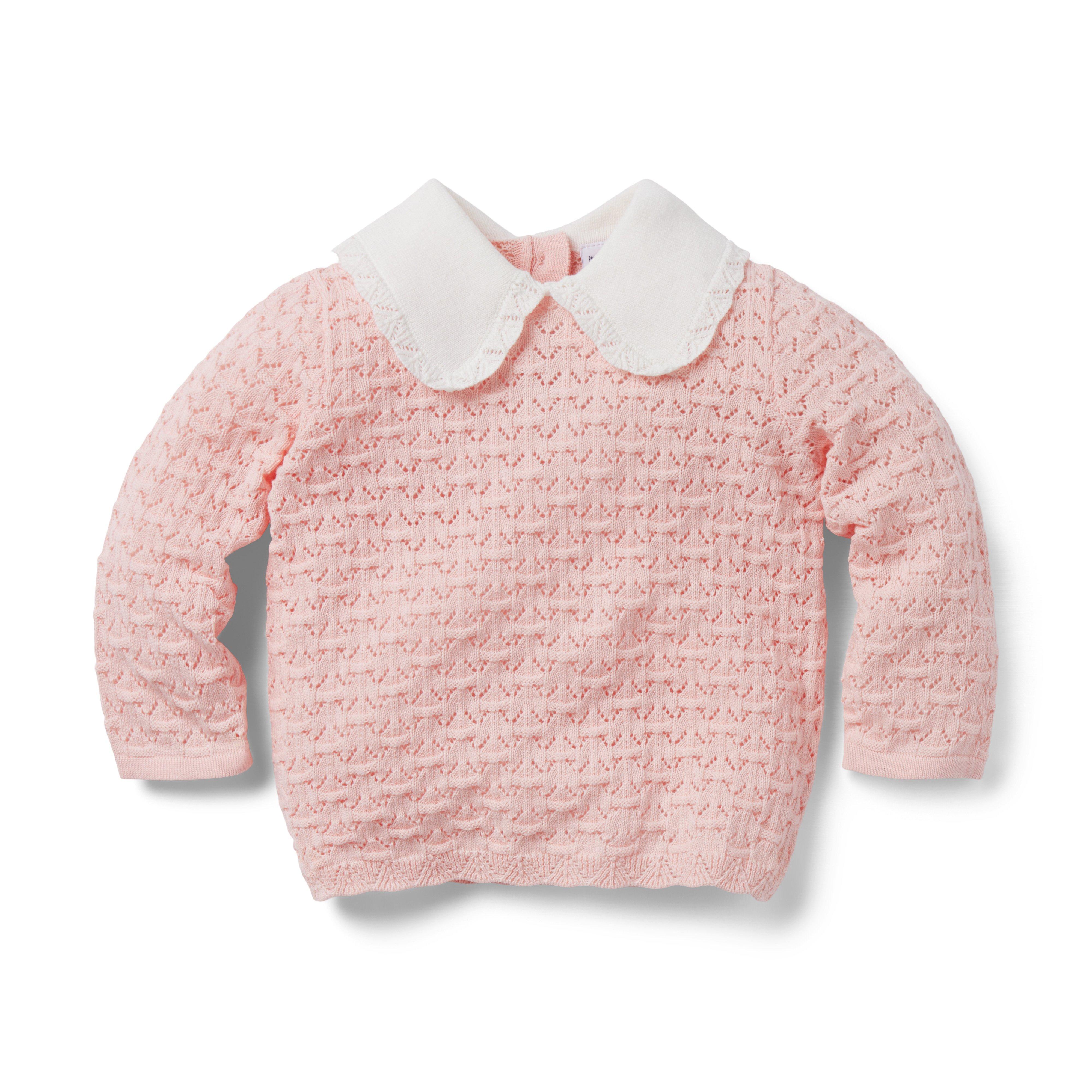 Baby Pointelle Collared Sweater image number 0