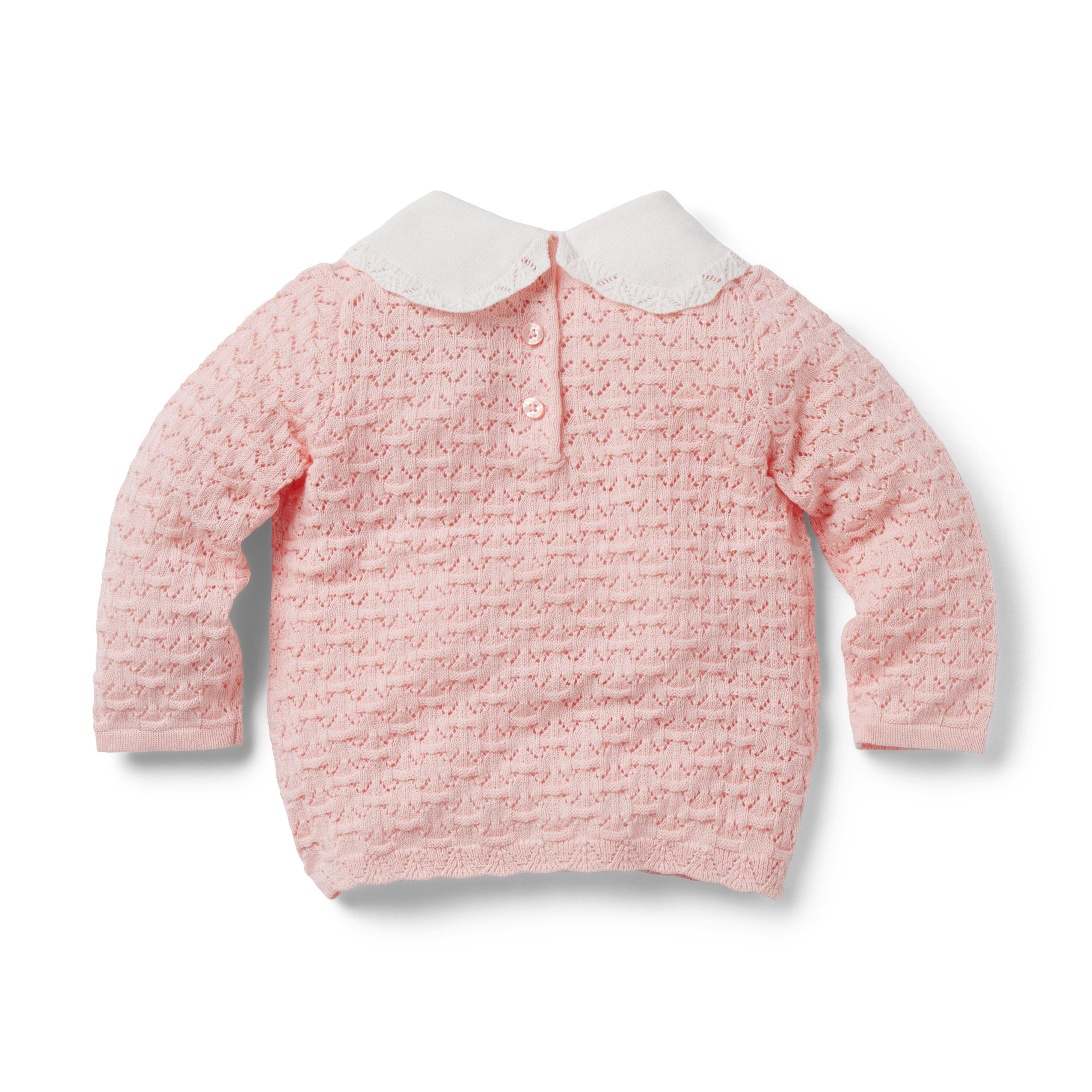 Baby Pointelle Collared Sweater image number 3