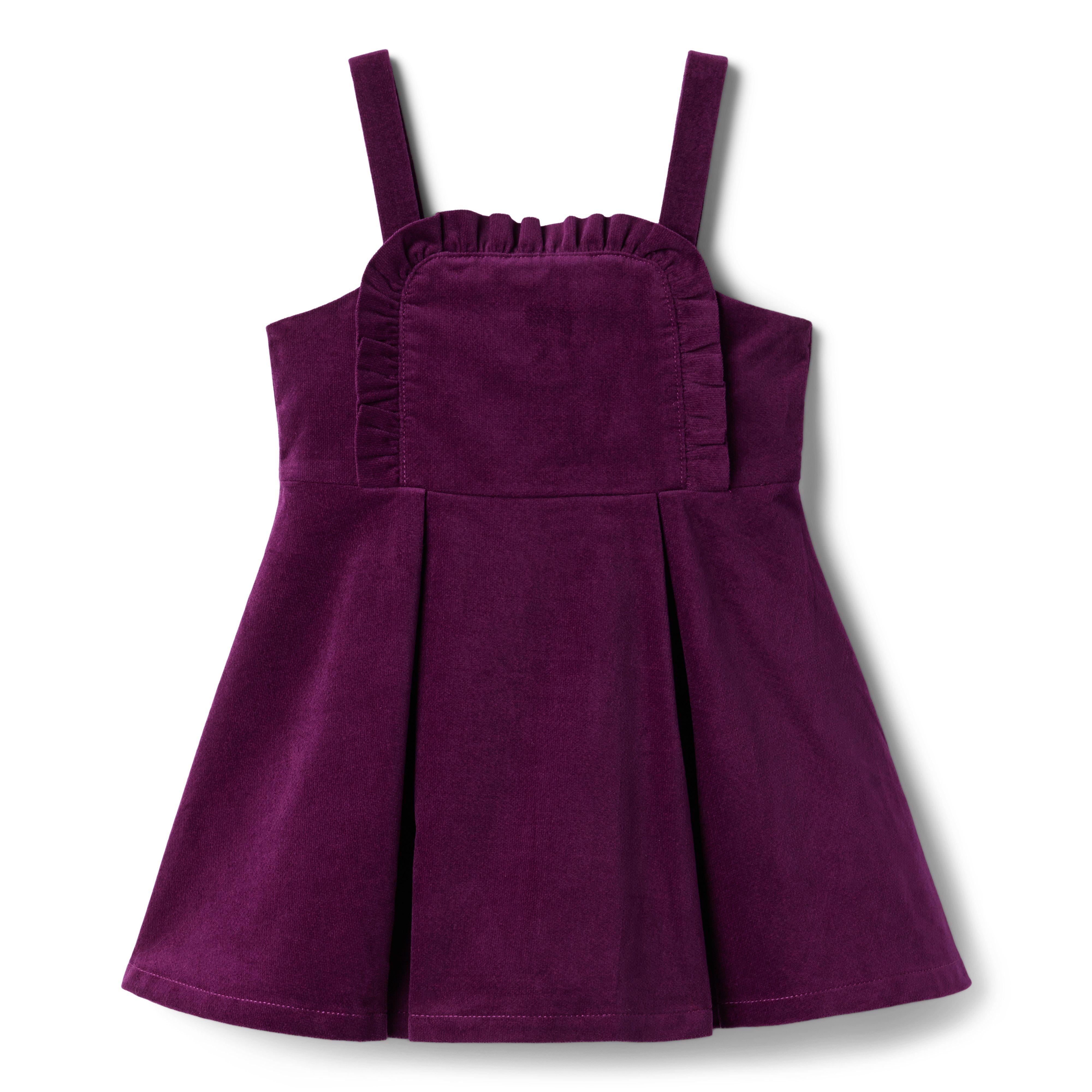 Corduroy Ruffle Jumper Dress image number 0