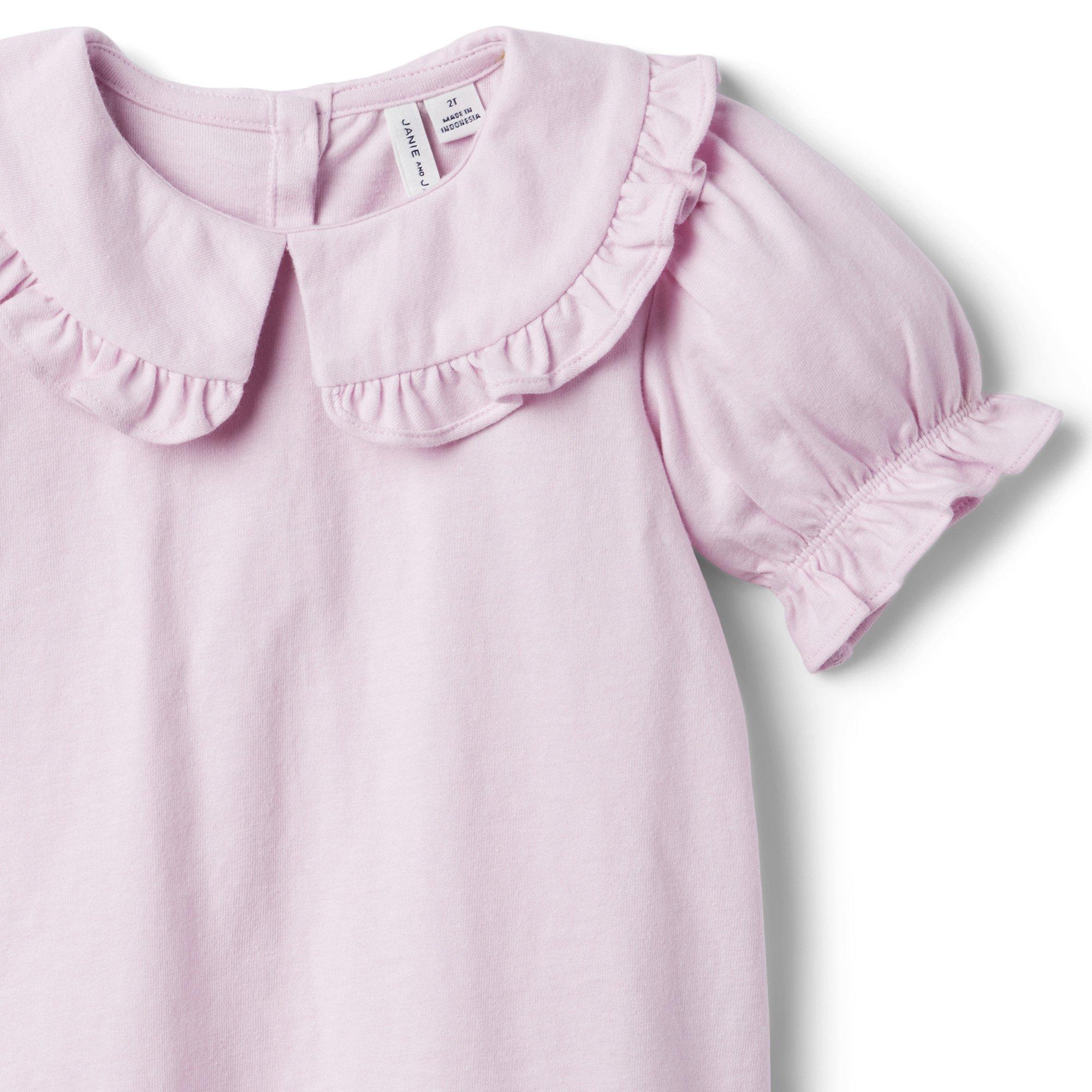 Puff Sleeve Collared Jersey Top image number 2