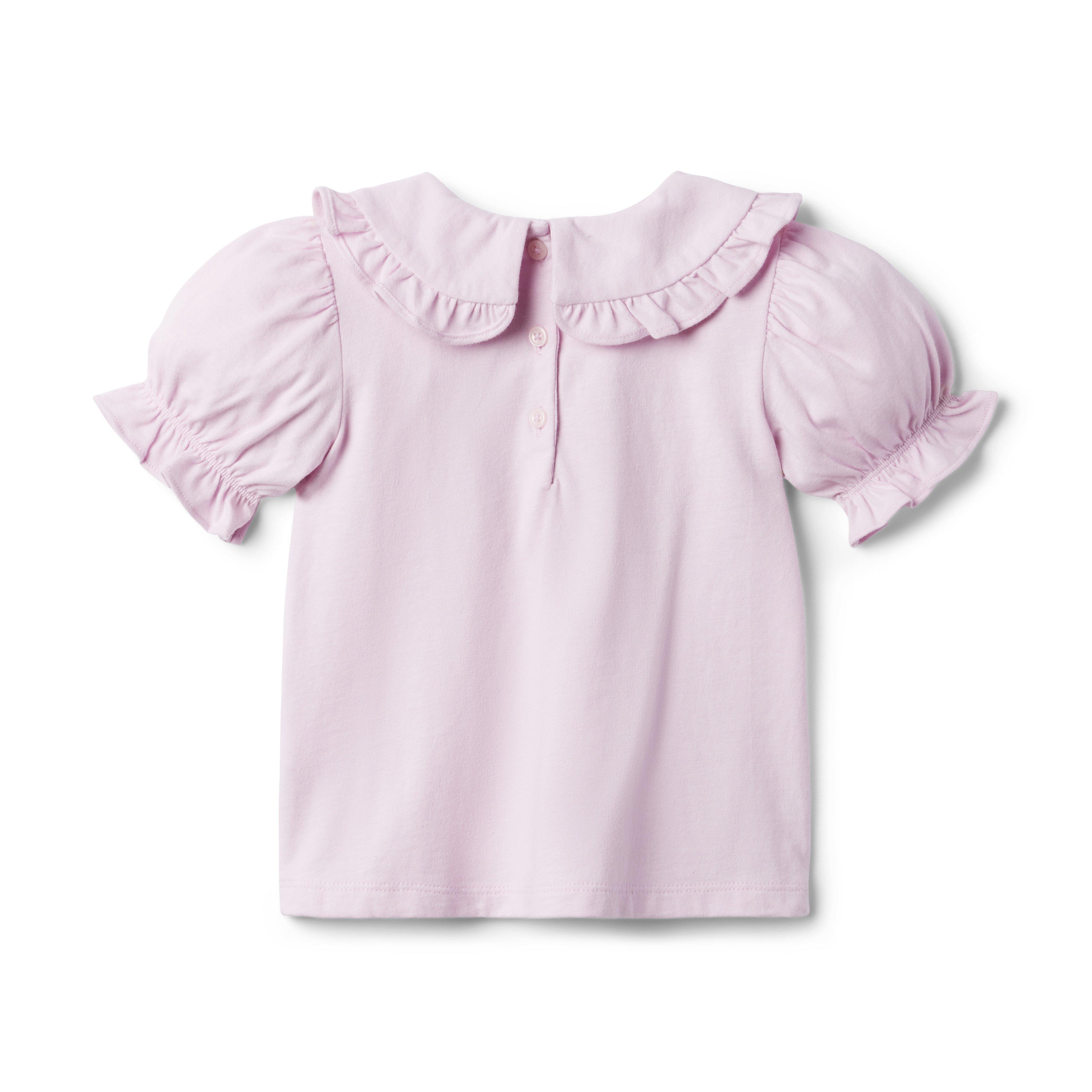 Puff Sleeve Collared Jersey Top image number 1