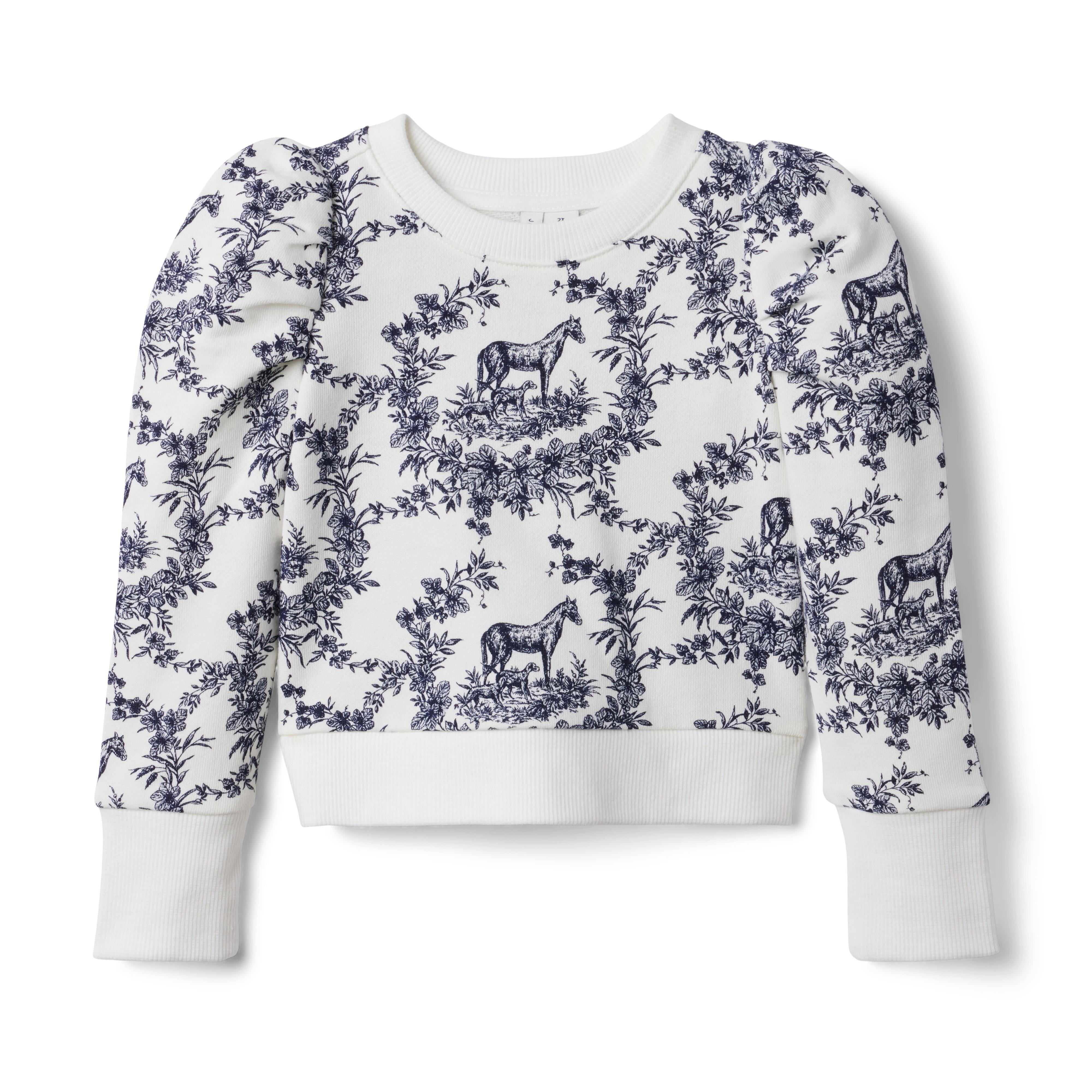 Horse Toile French Terry Sweatshirt image number 0