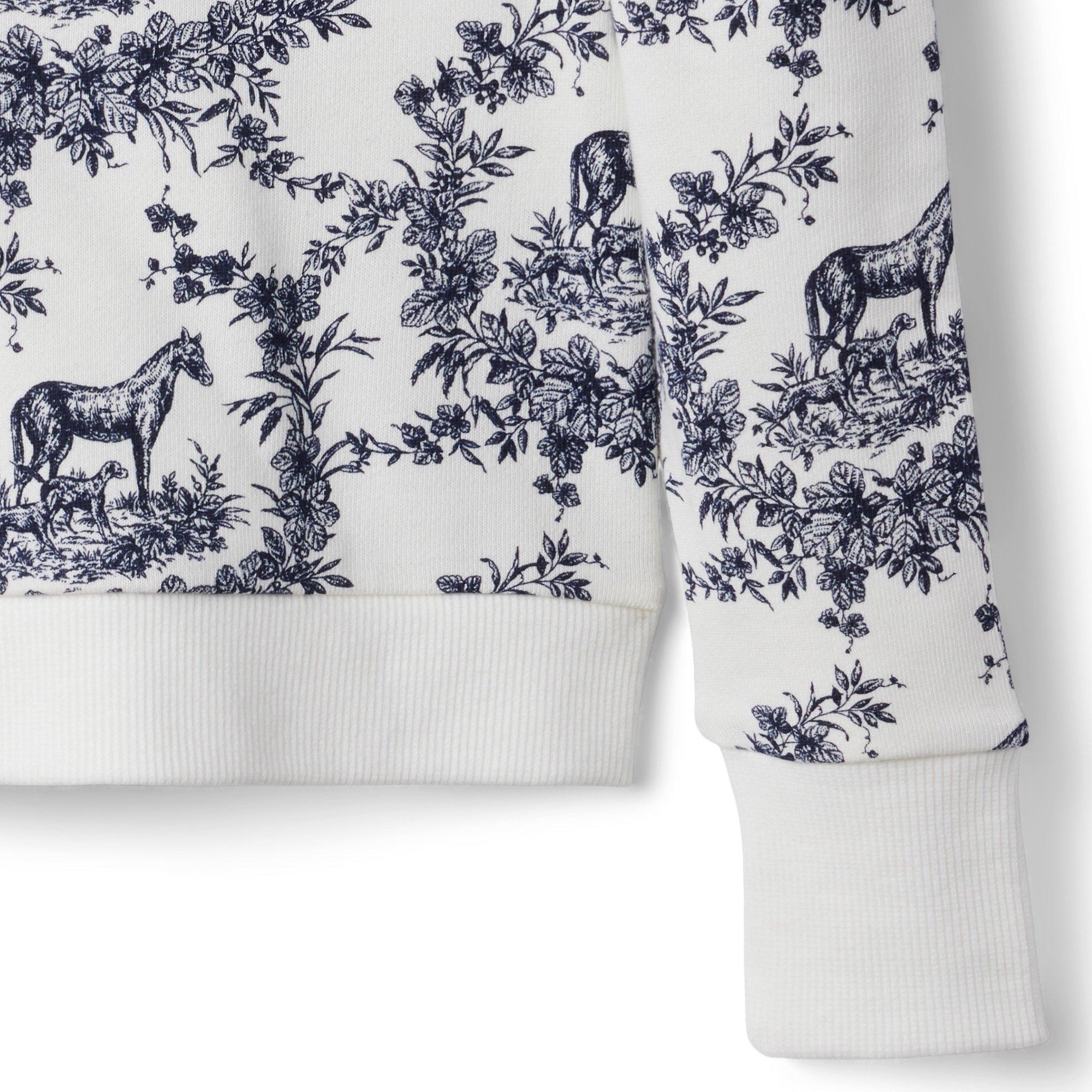 Horse Toile French Terry Sweatshirt image number 4