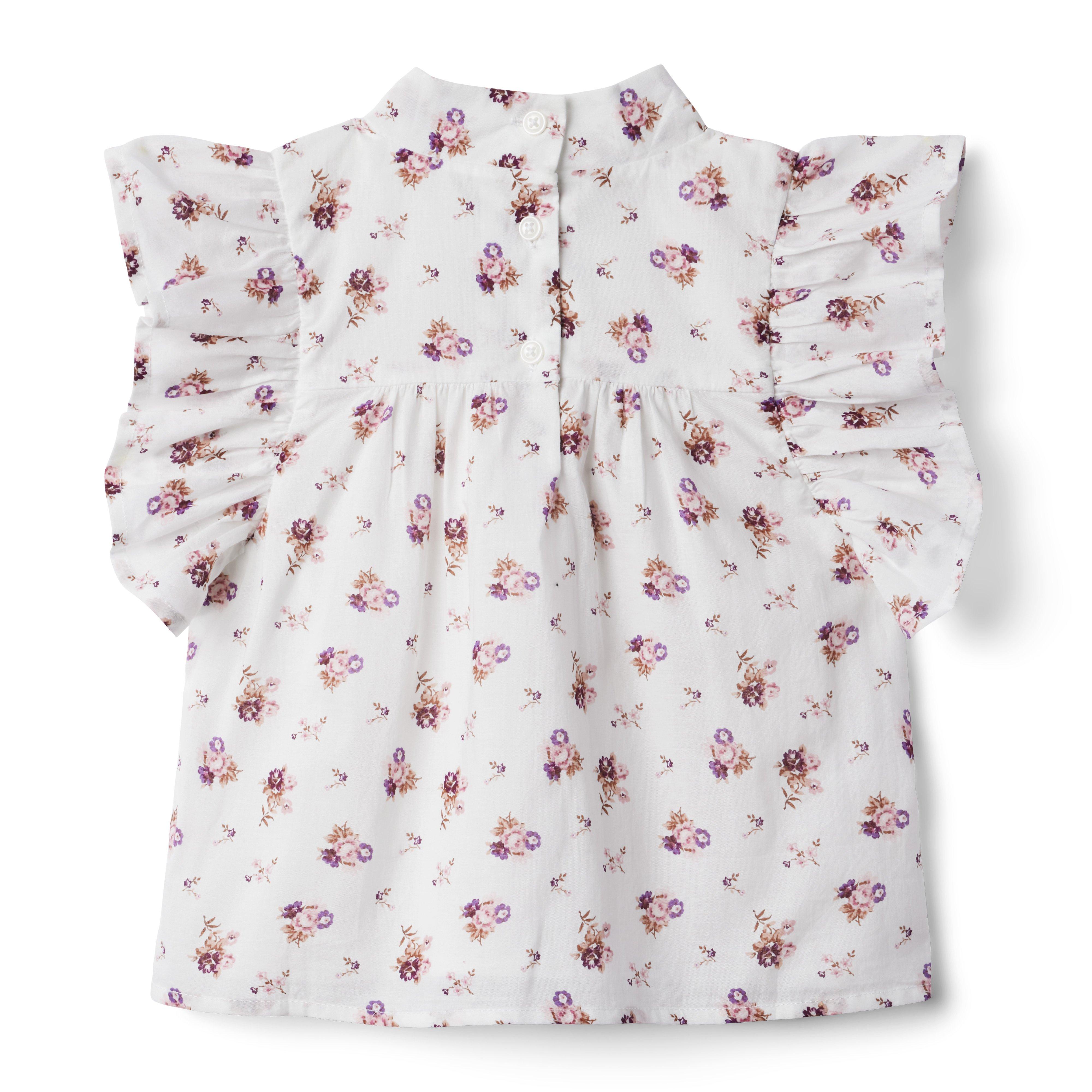 Floral Ruffle Sleeve Top image number 1