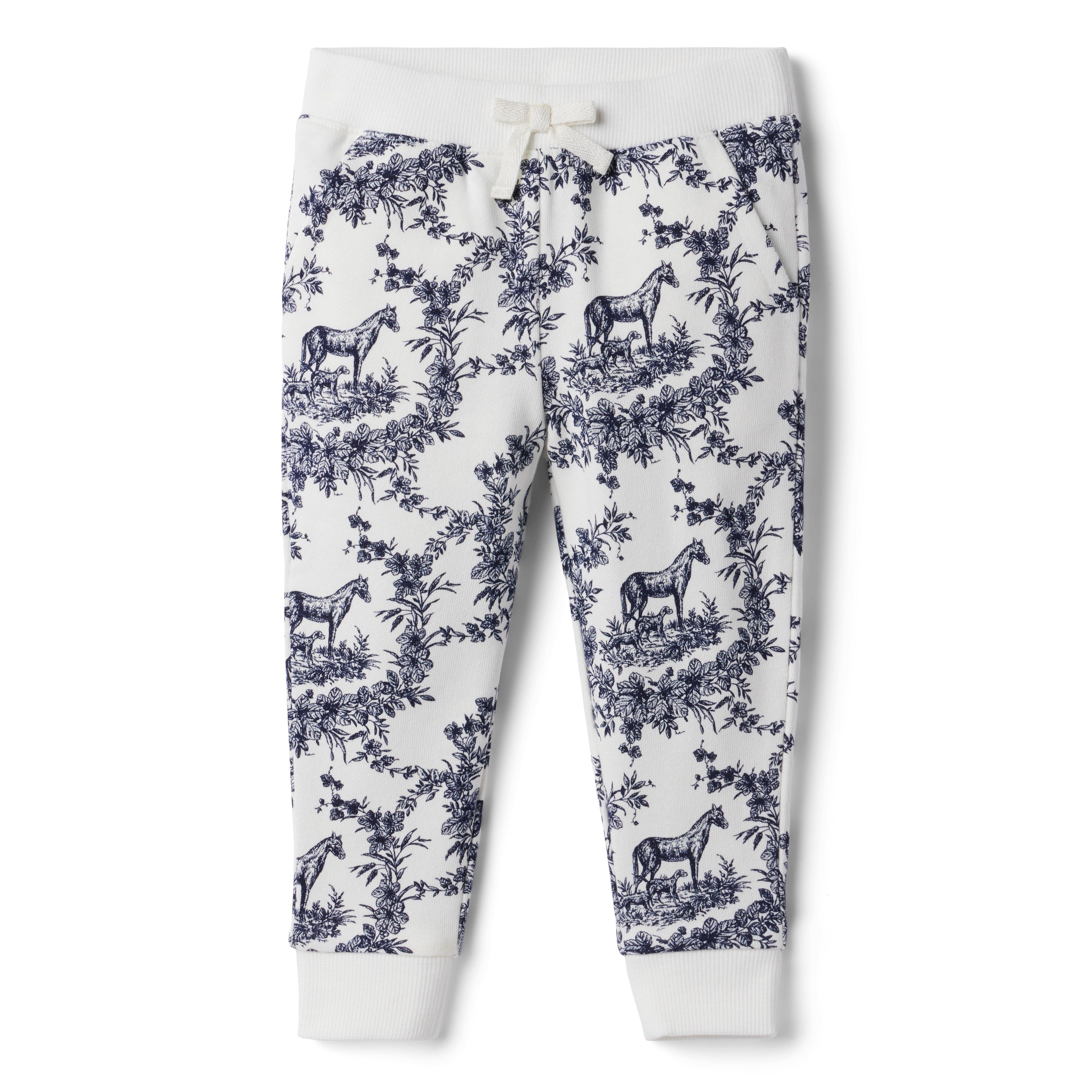 Horse Toile French Terry Jogger
