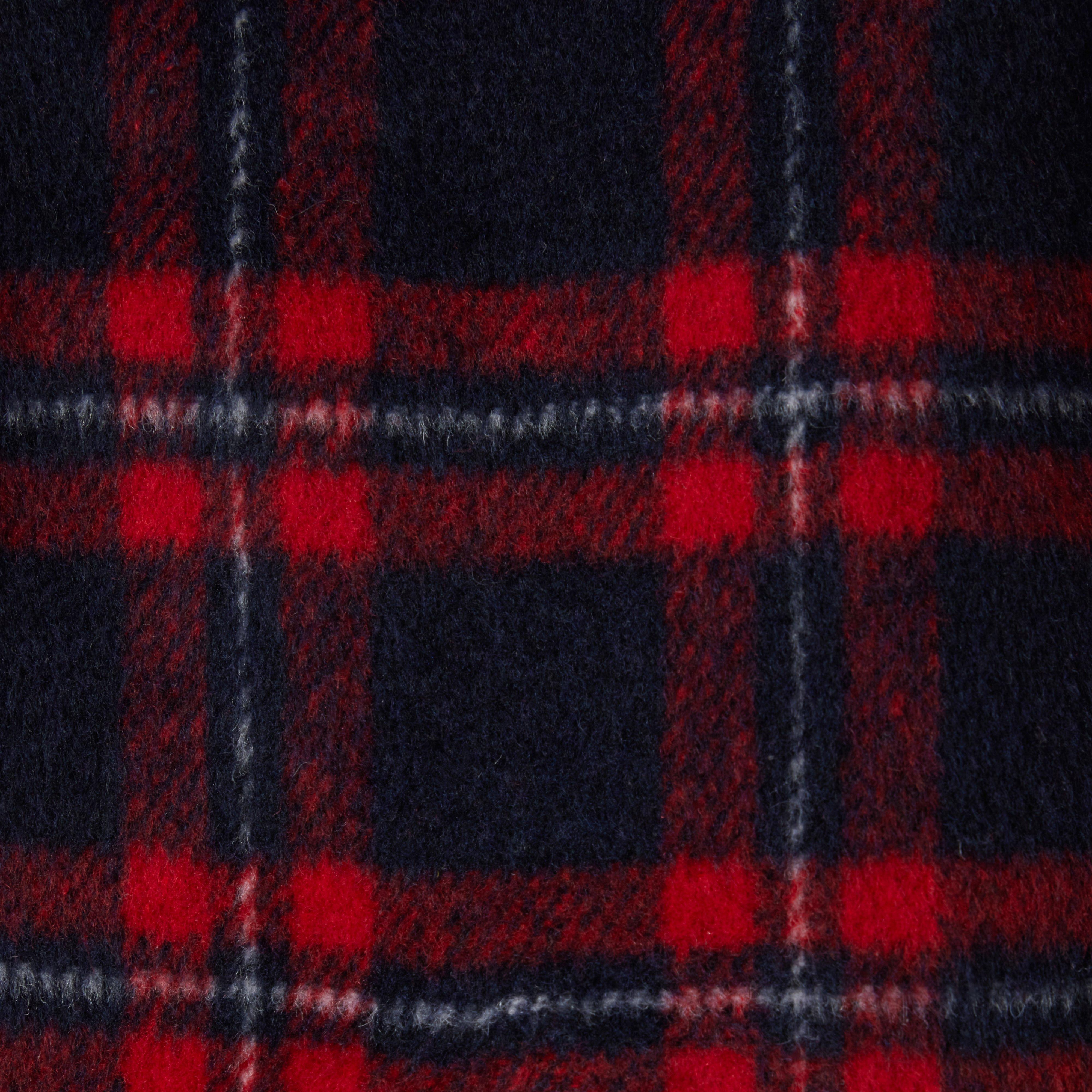 Plaid Faux Fur Collar Cape image number 2