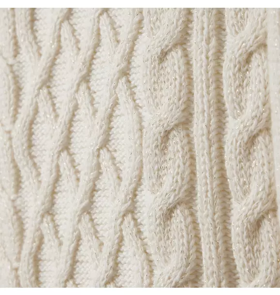 Cable Knit Scallop Collar Sweater image number 5