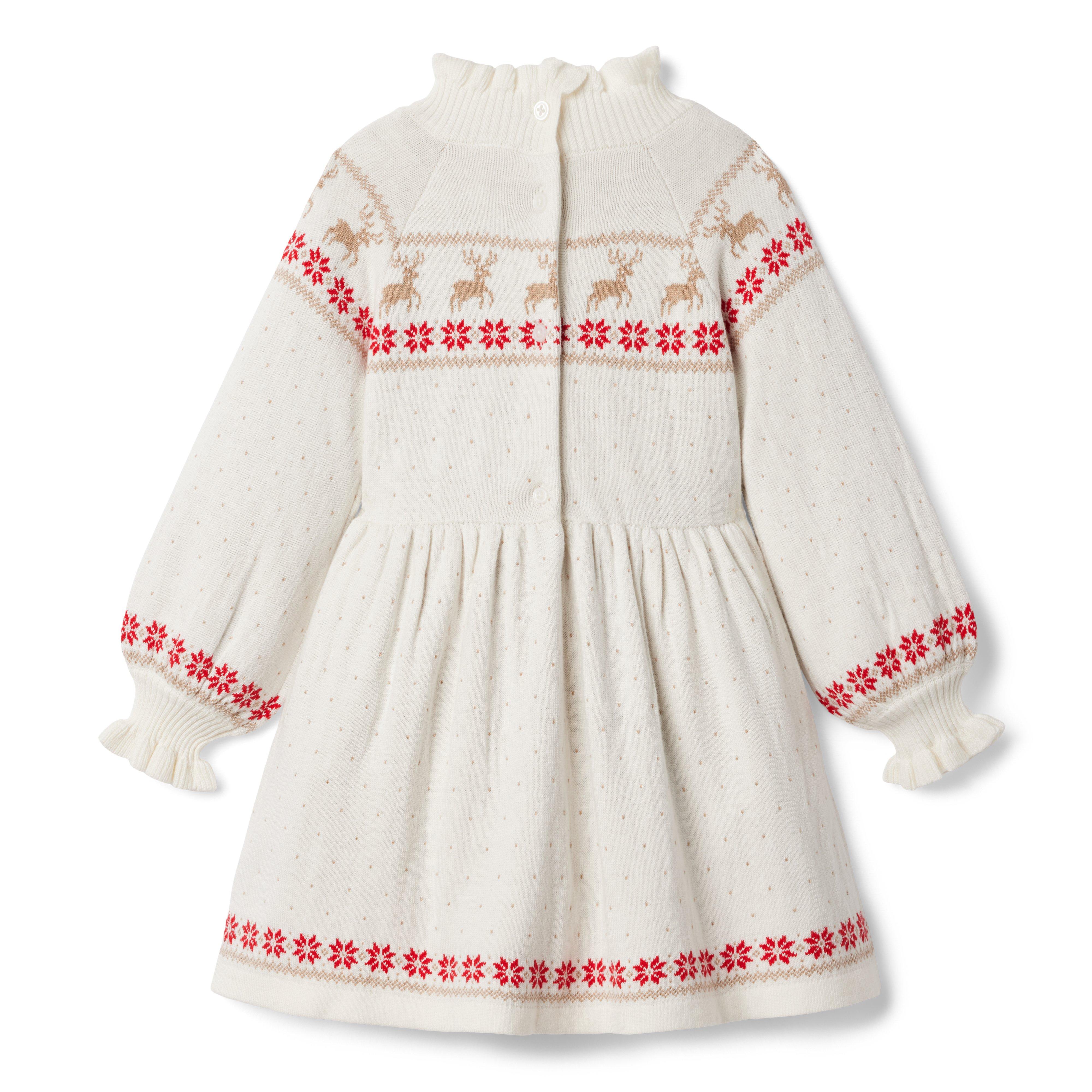 Fair Isle Reindeer Sweater Dress image number 3