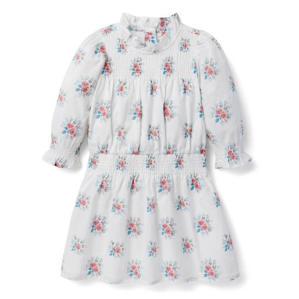 Janie and Jack The Cleo Floral Smocked Dress