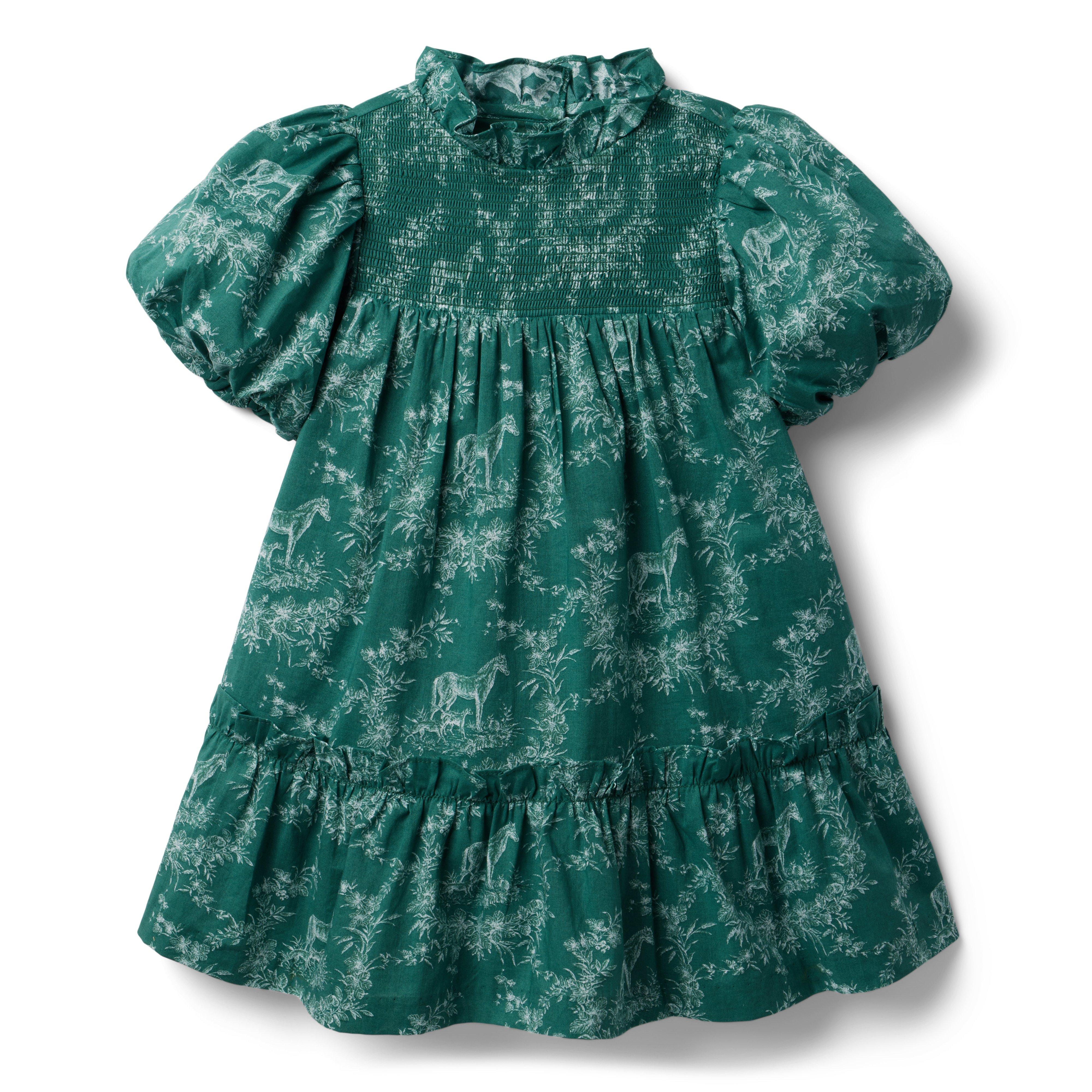 The Olivia Floral Equestrian Smocked Dress image number 0