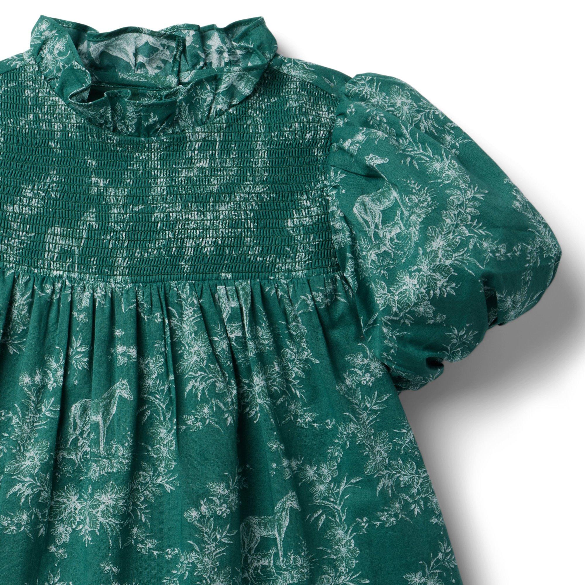 The Olivia Floral Equestrian Smocked Dress image number 2