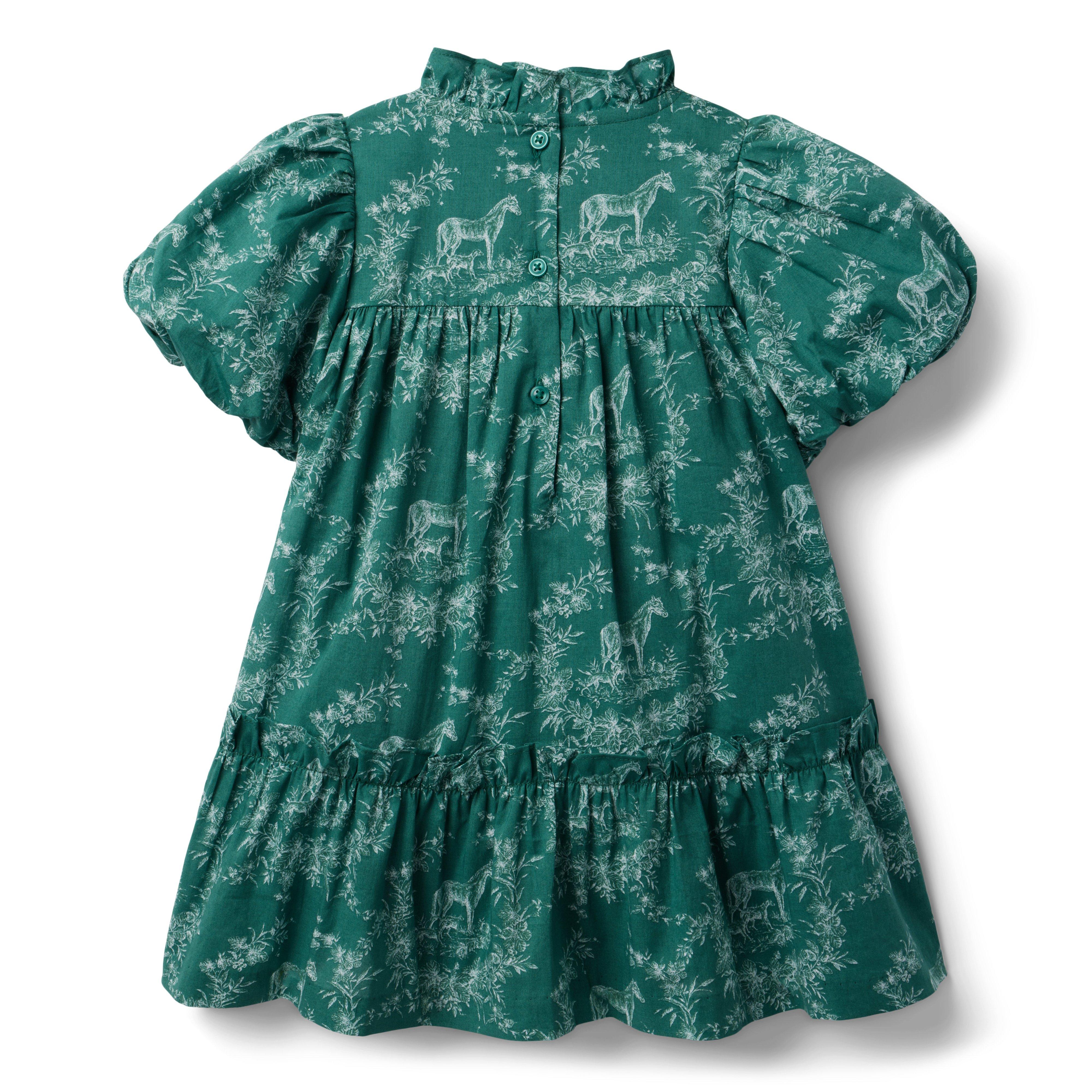 The Olivia Floral Equestrian Smocked Dress image number 1