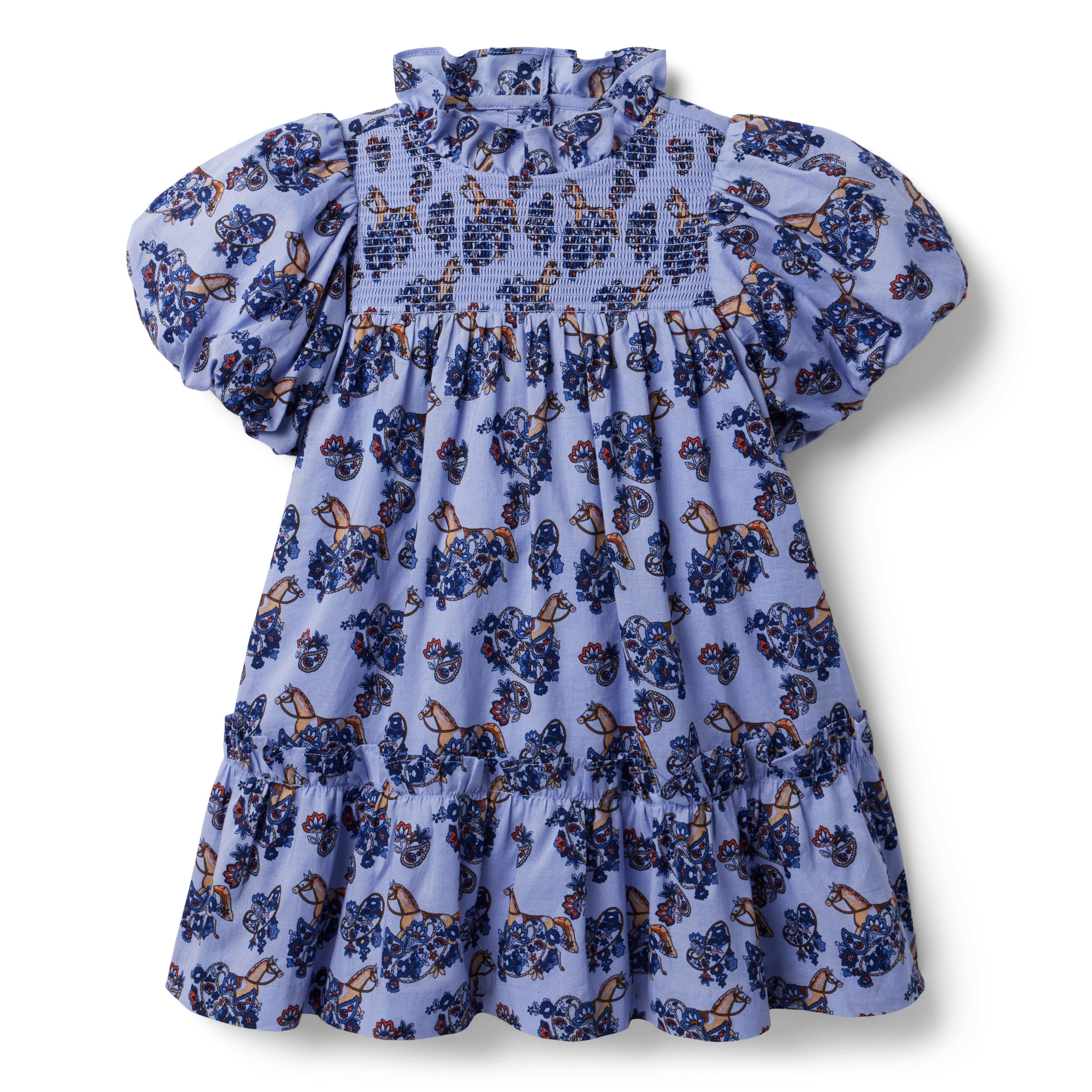 The Olivia Paisley Equestrian Smocked Dress image number 0