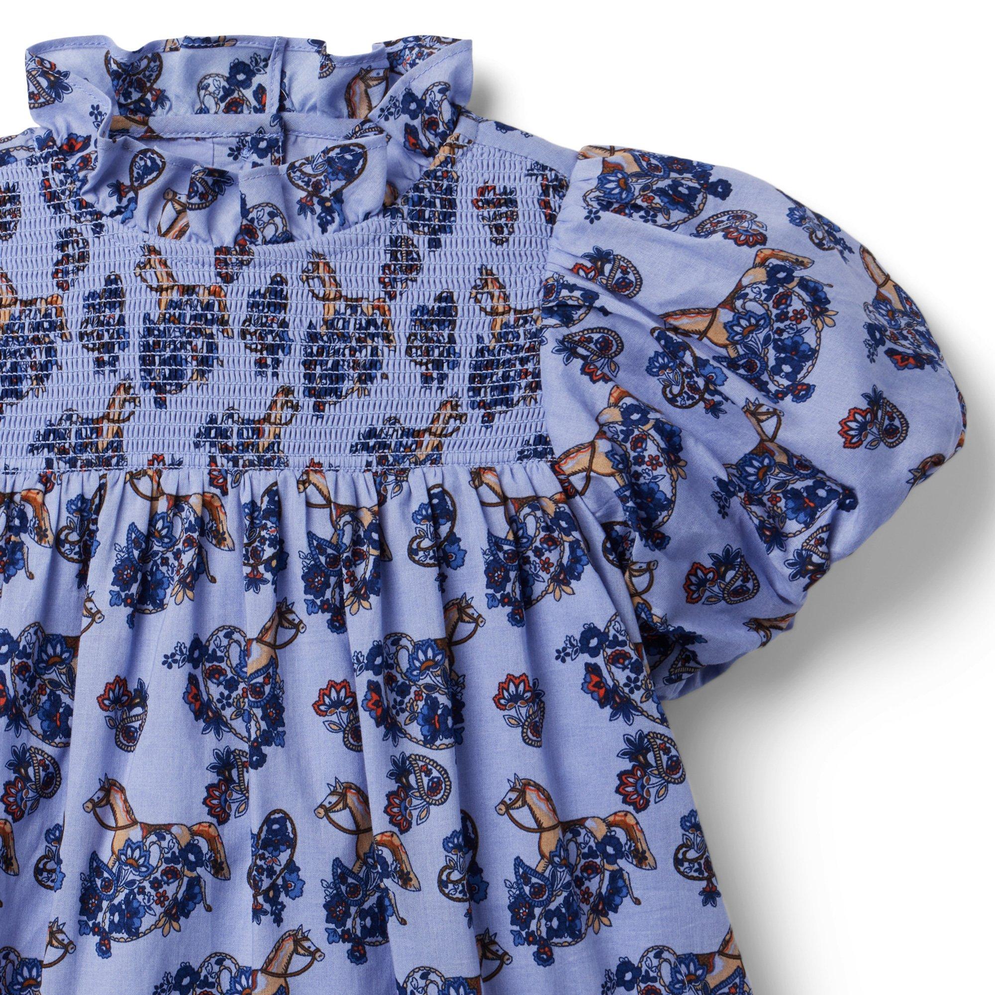 The Olivia Paisley Equestrian Smocked Dress image number 2