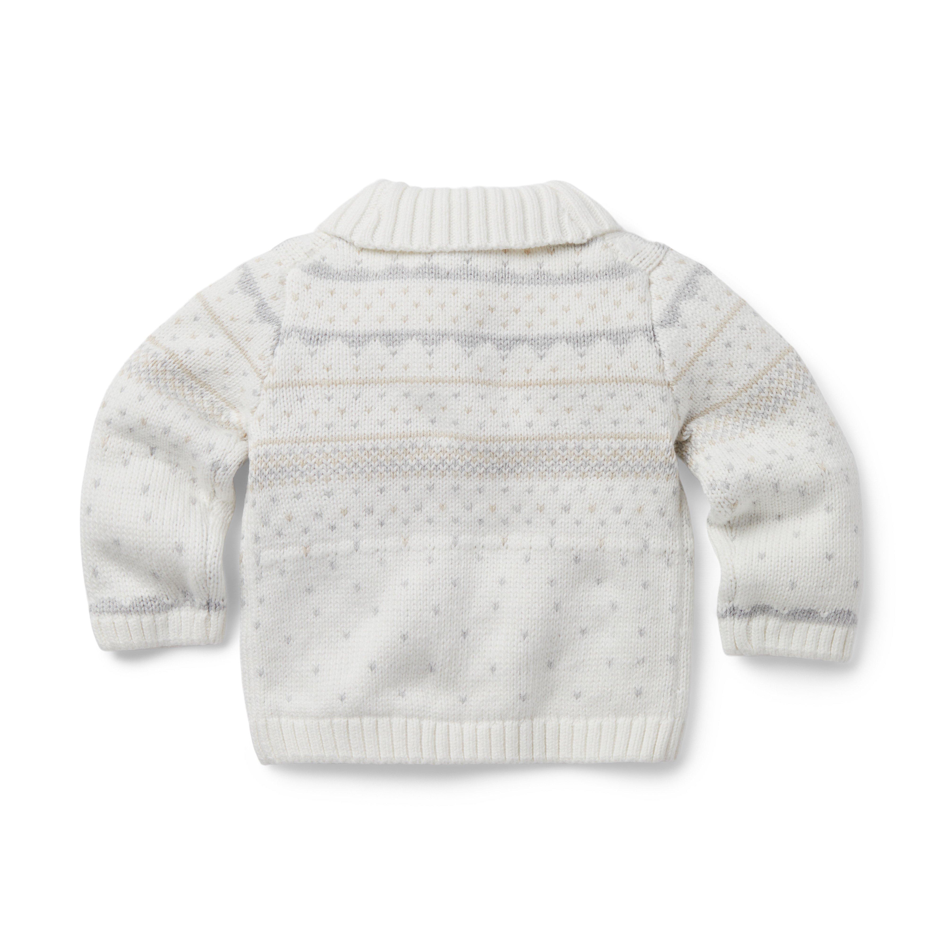 Baby Fair Isle Shawl Sweater image number 3