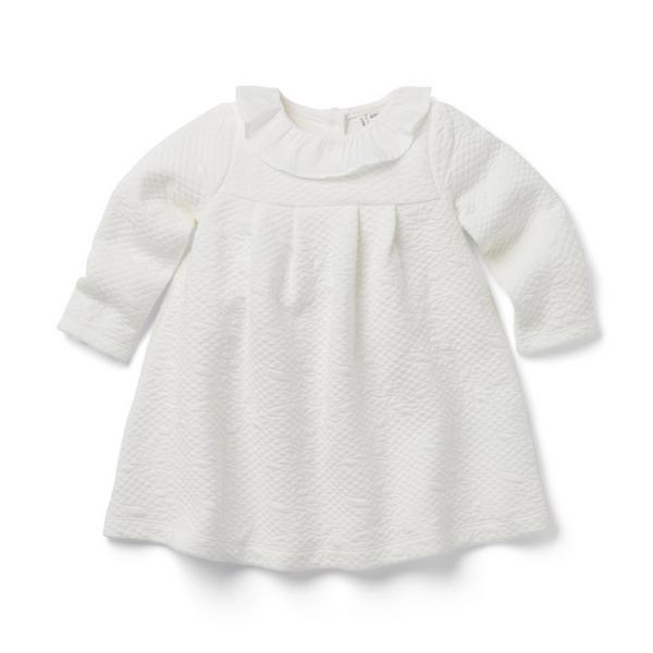 Janie and Jack Baby Quilted Ruffle Collar Dress