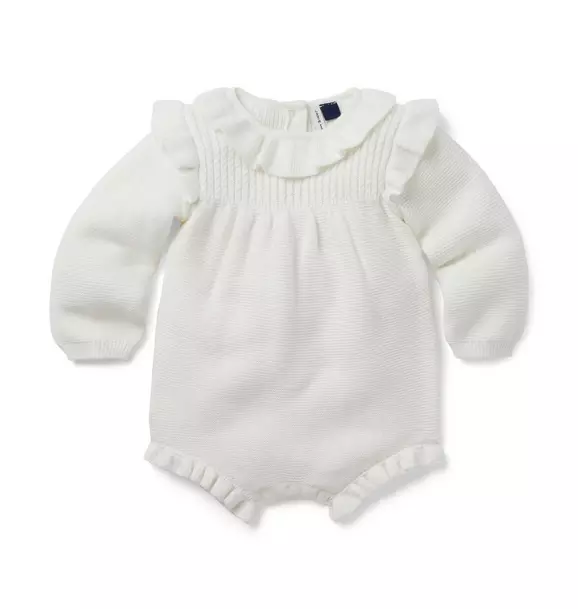 Baby Ruffle Sweater Romper