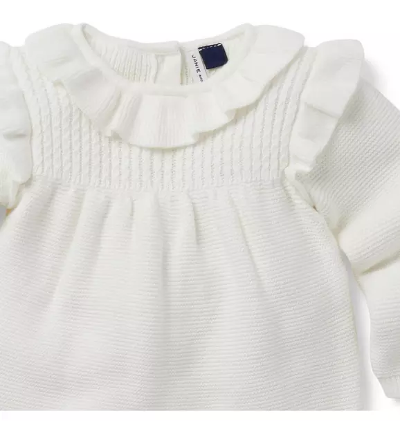 Baby Ruffle Sweater Romper image number 1