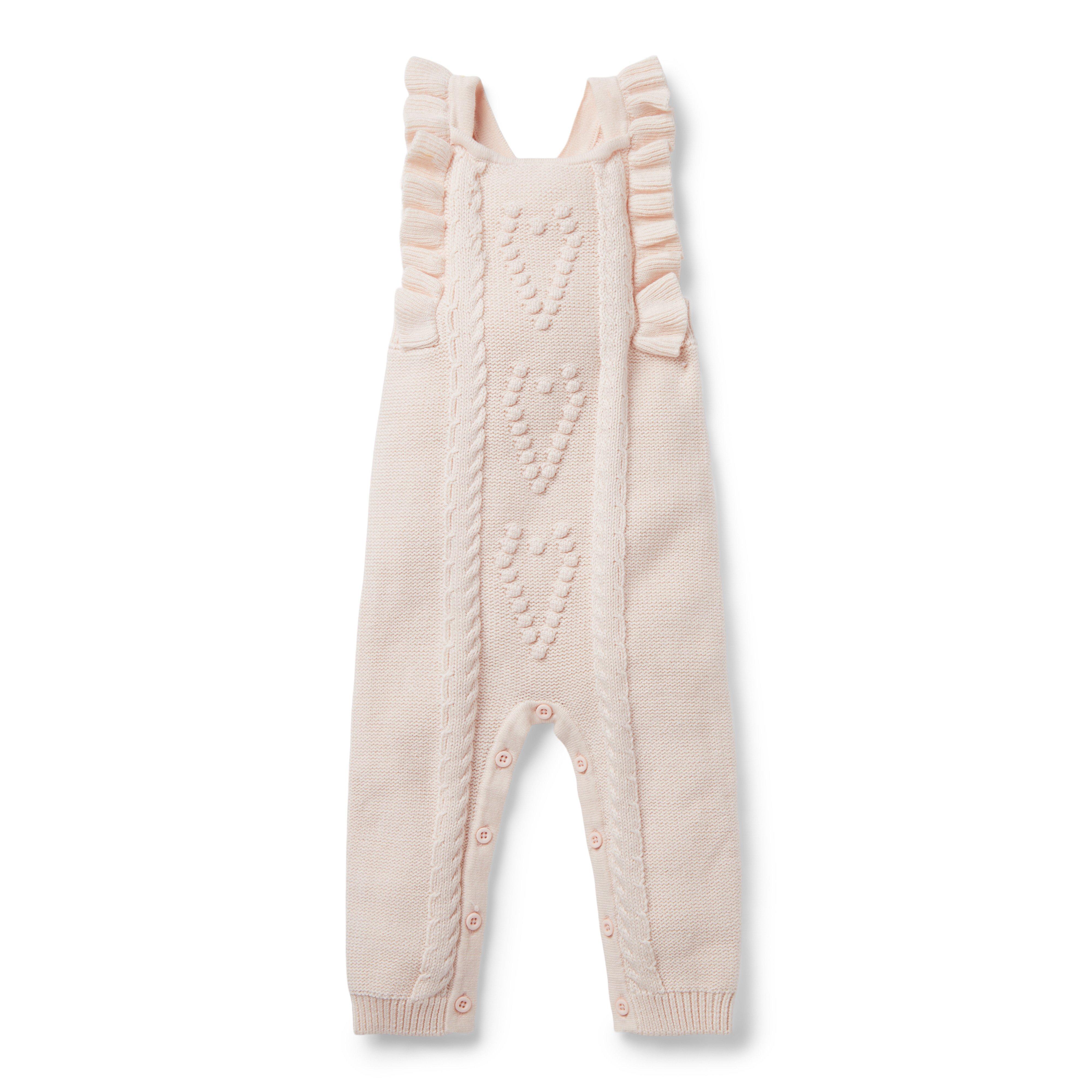 Baby Heart Ruffle Sweater Overall image number 0
