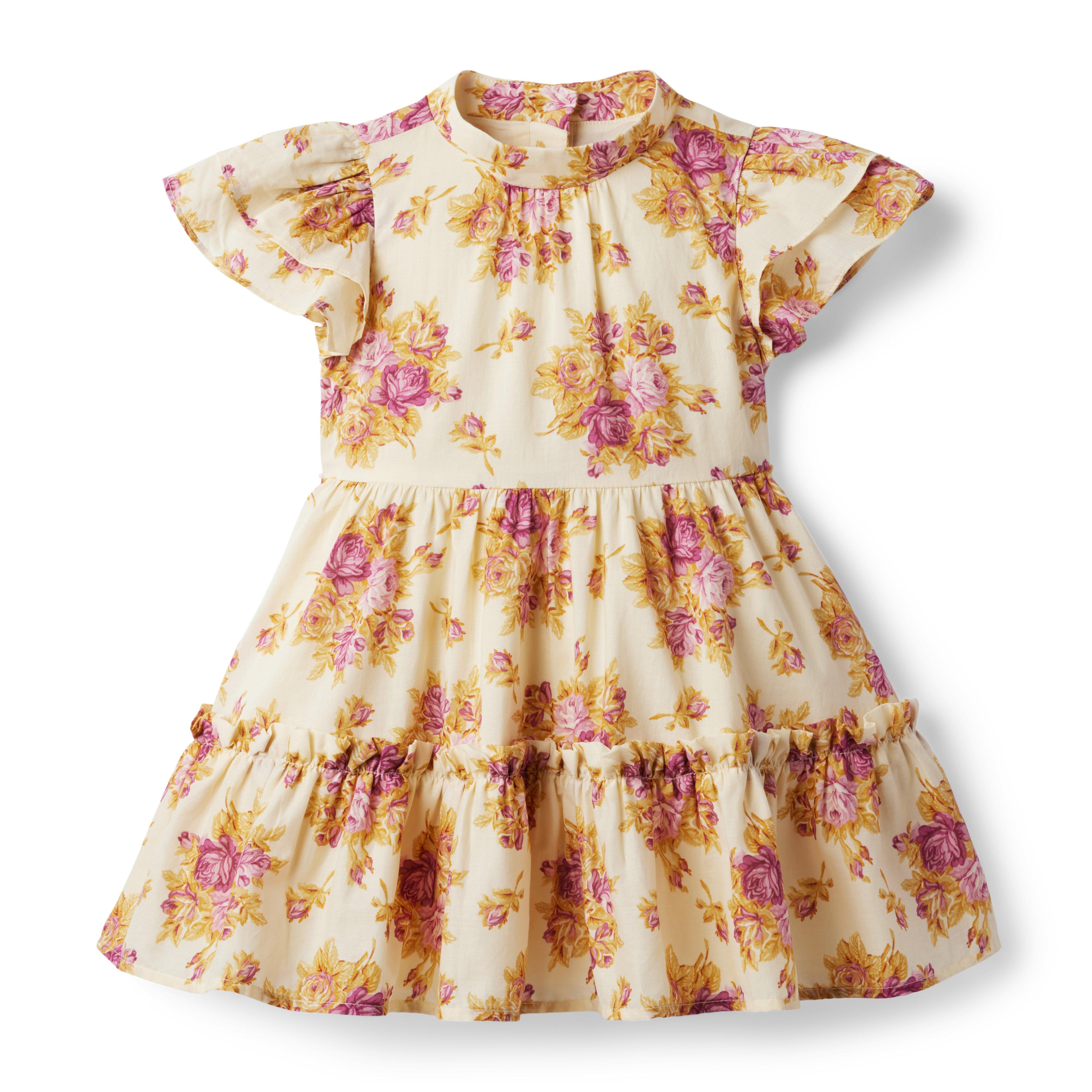 Floral Ruffle Sleeve Dress image number 1