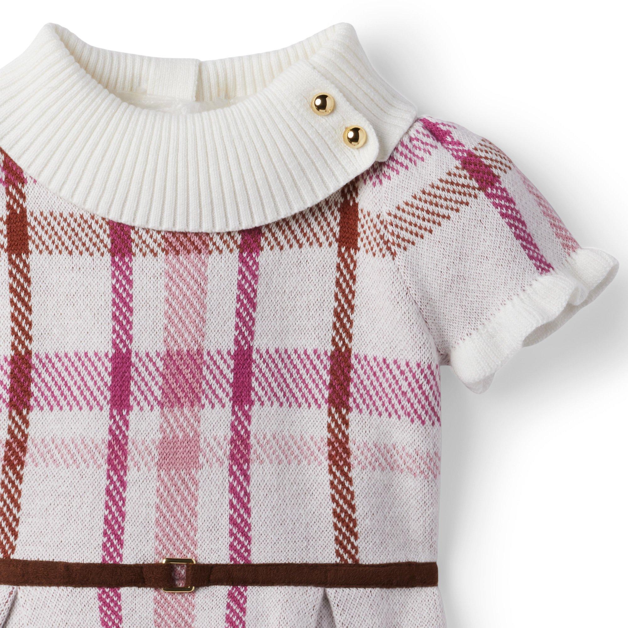 Plaid Pleated Sweater Dress image number 5