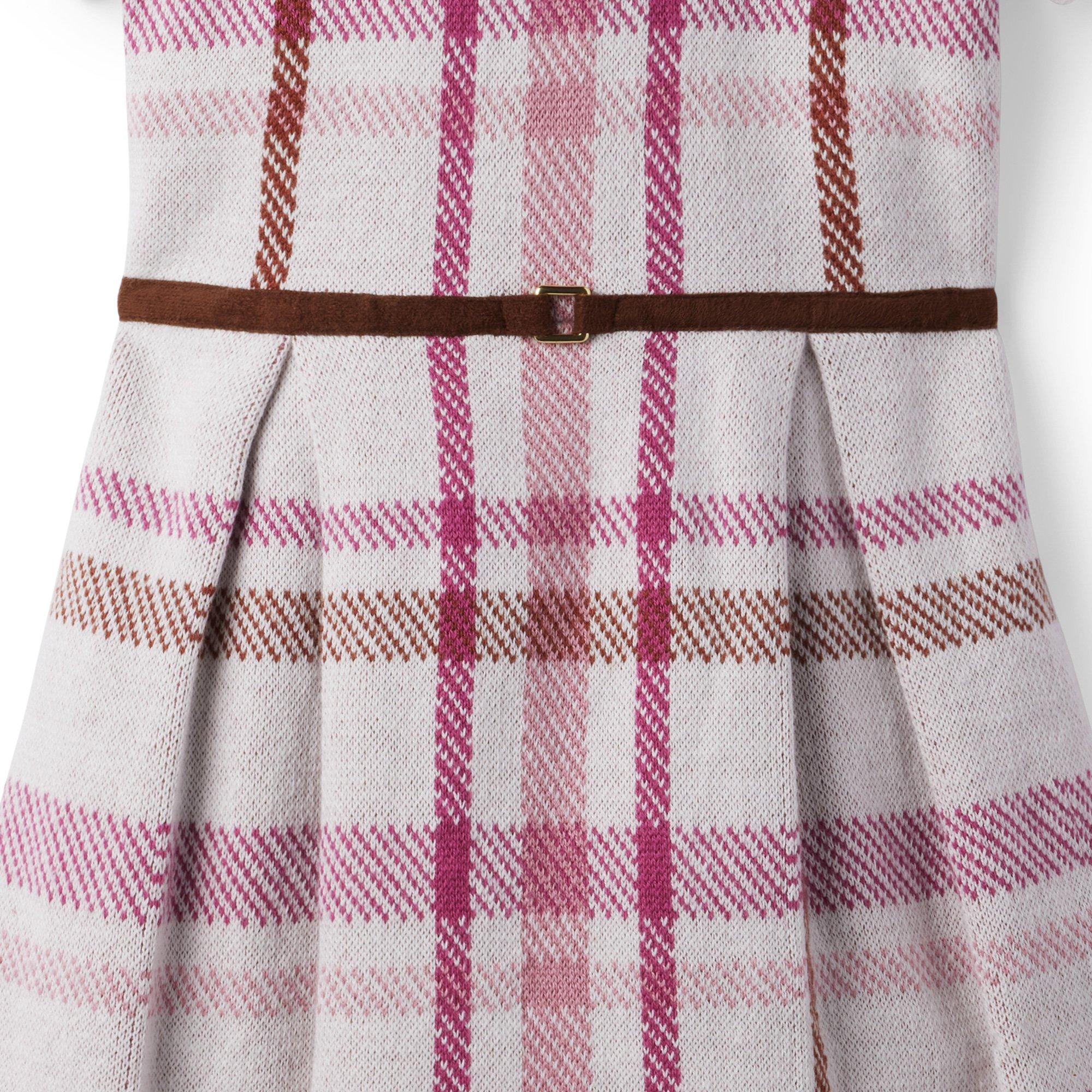 Plaid Pleated Sweater Dress image number 6