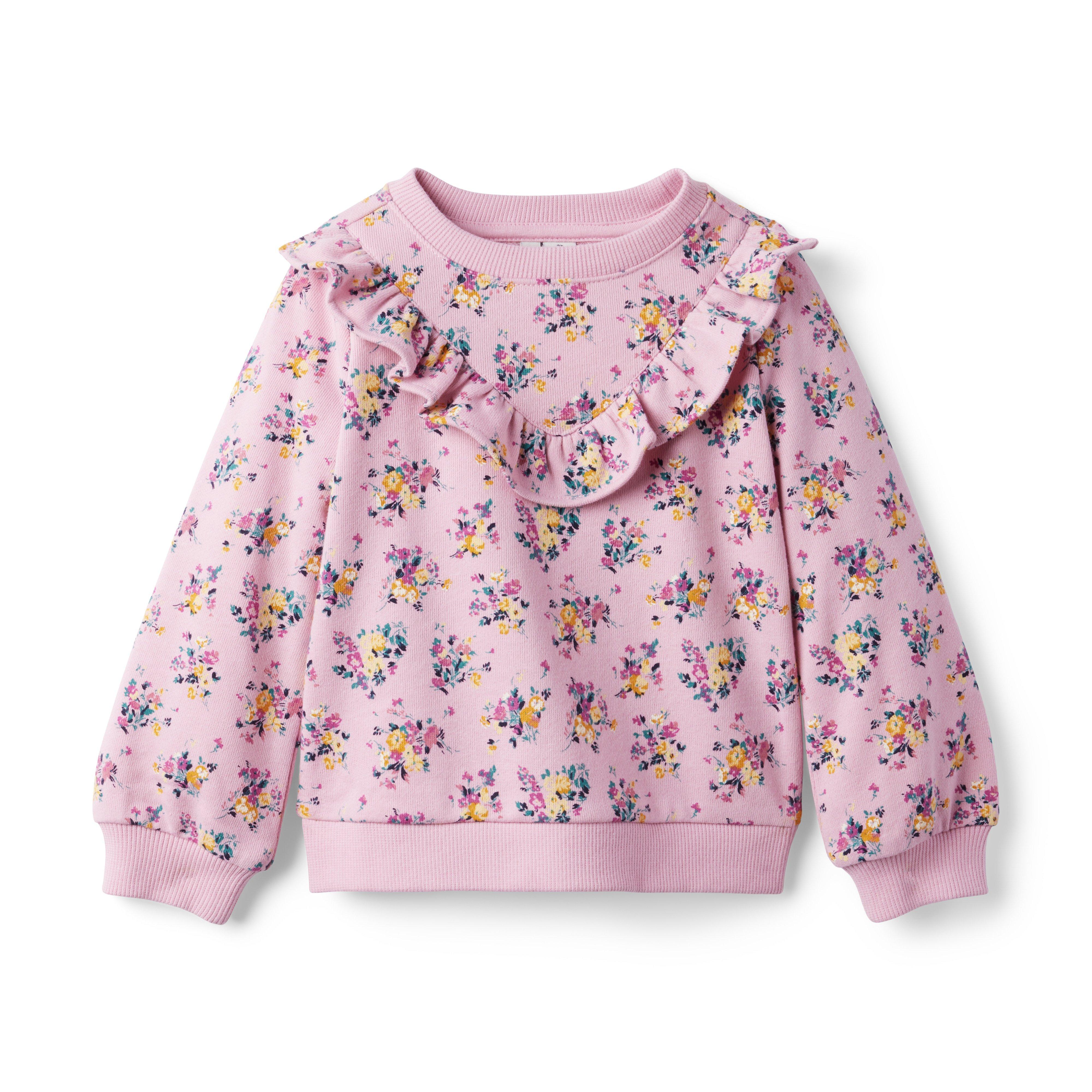 Floral Ruffle Sweatshirt image number 0