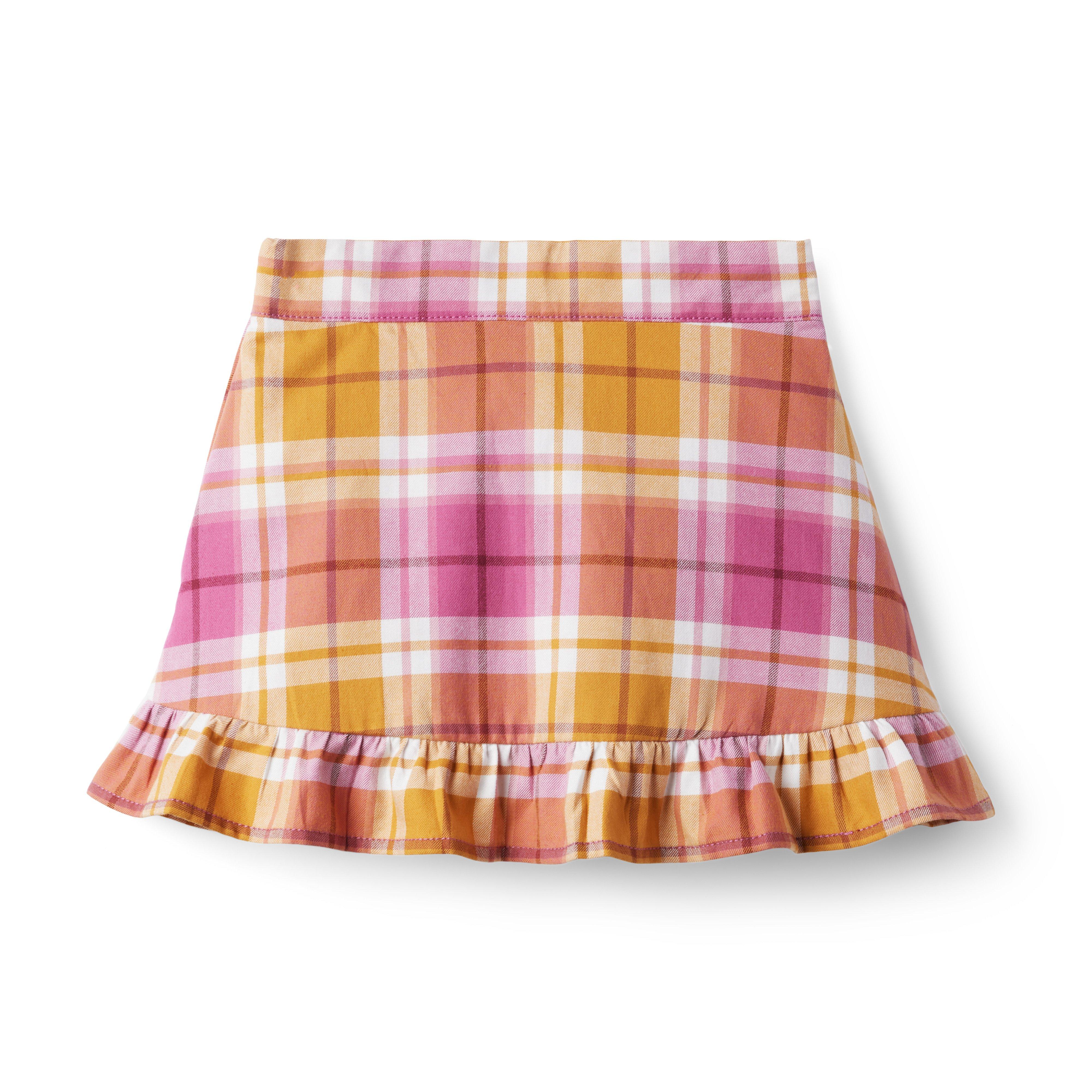 Plaid Ruffle Wrap Skirt image number 1
