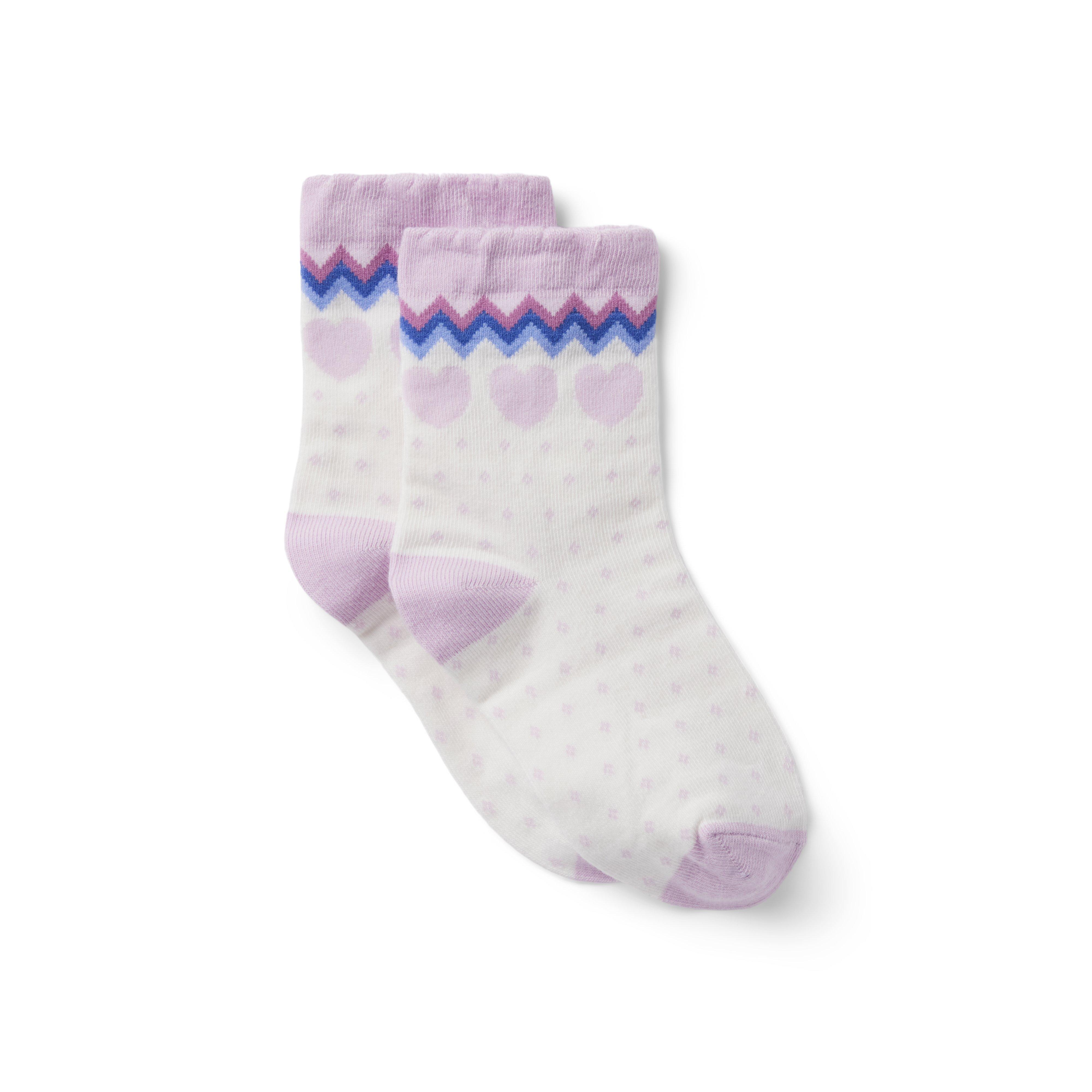 Fair Isle Heart Sock image number 0