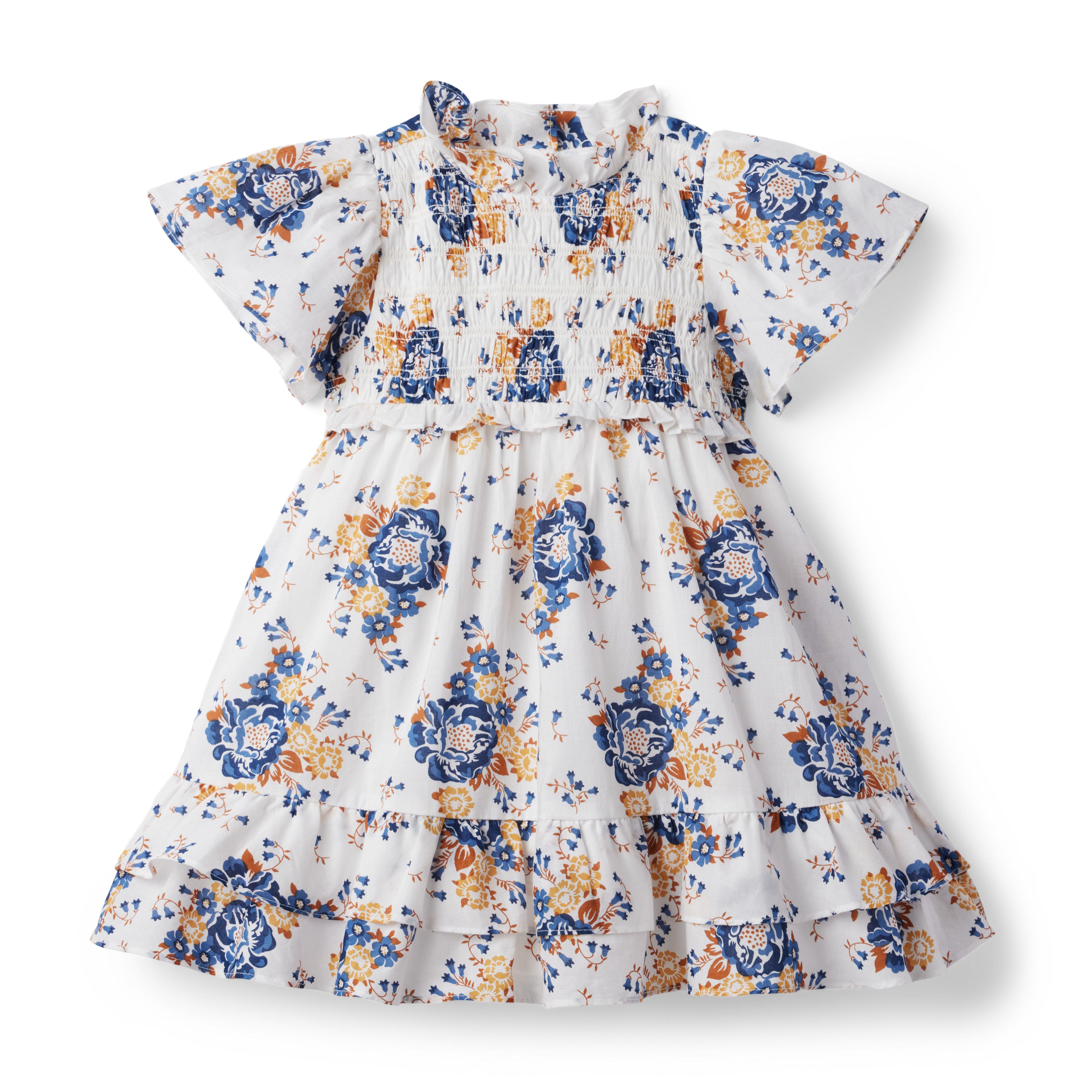 Floral Smocked Flutter Sleeve Dress image number 1