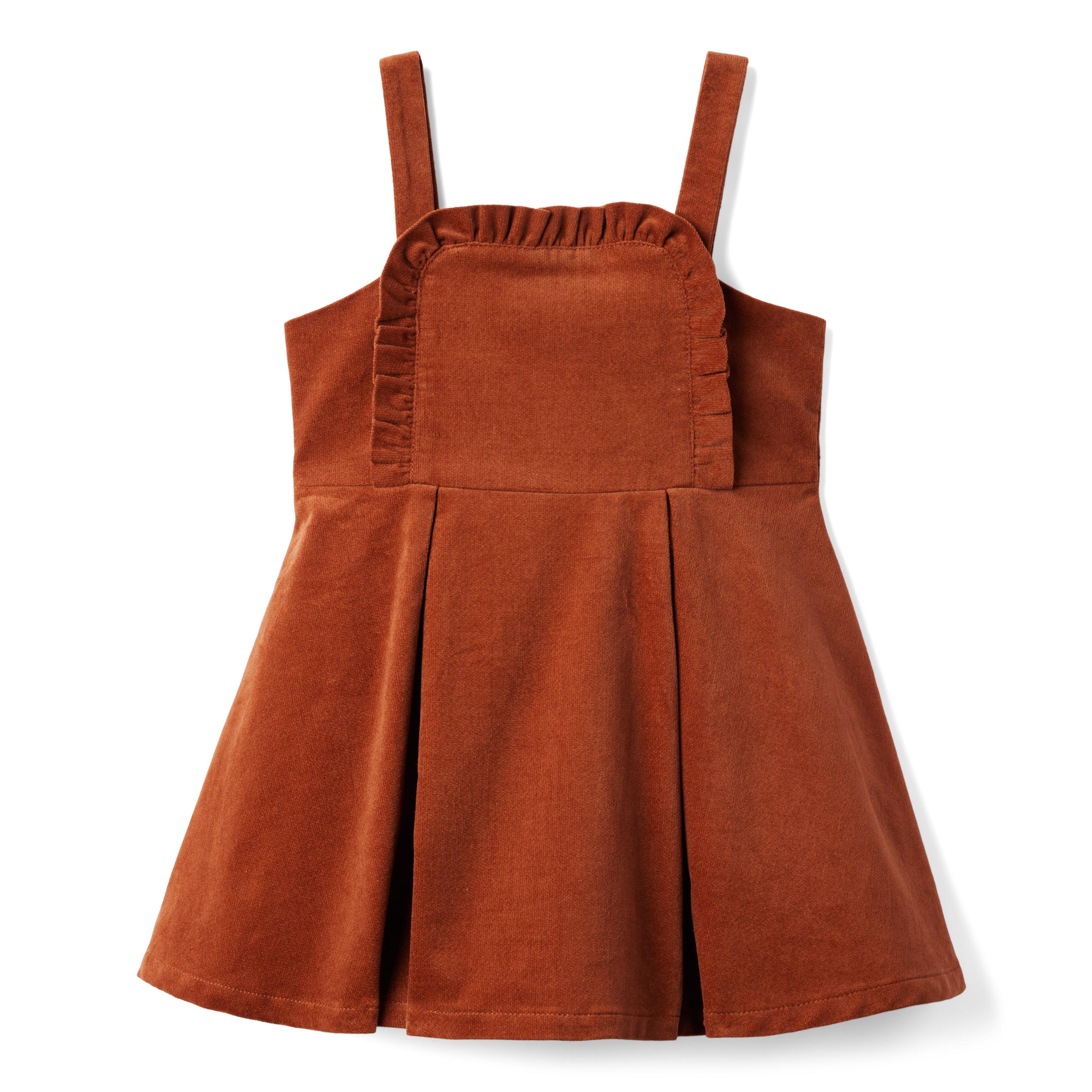 Corduroy Ruffle Jumper Dress image number 1