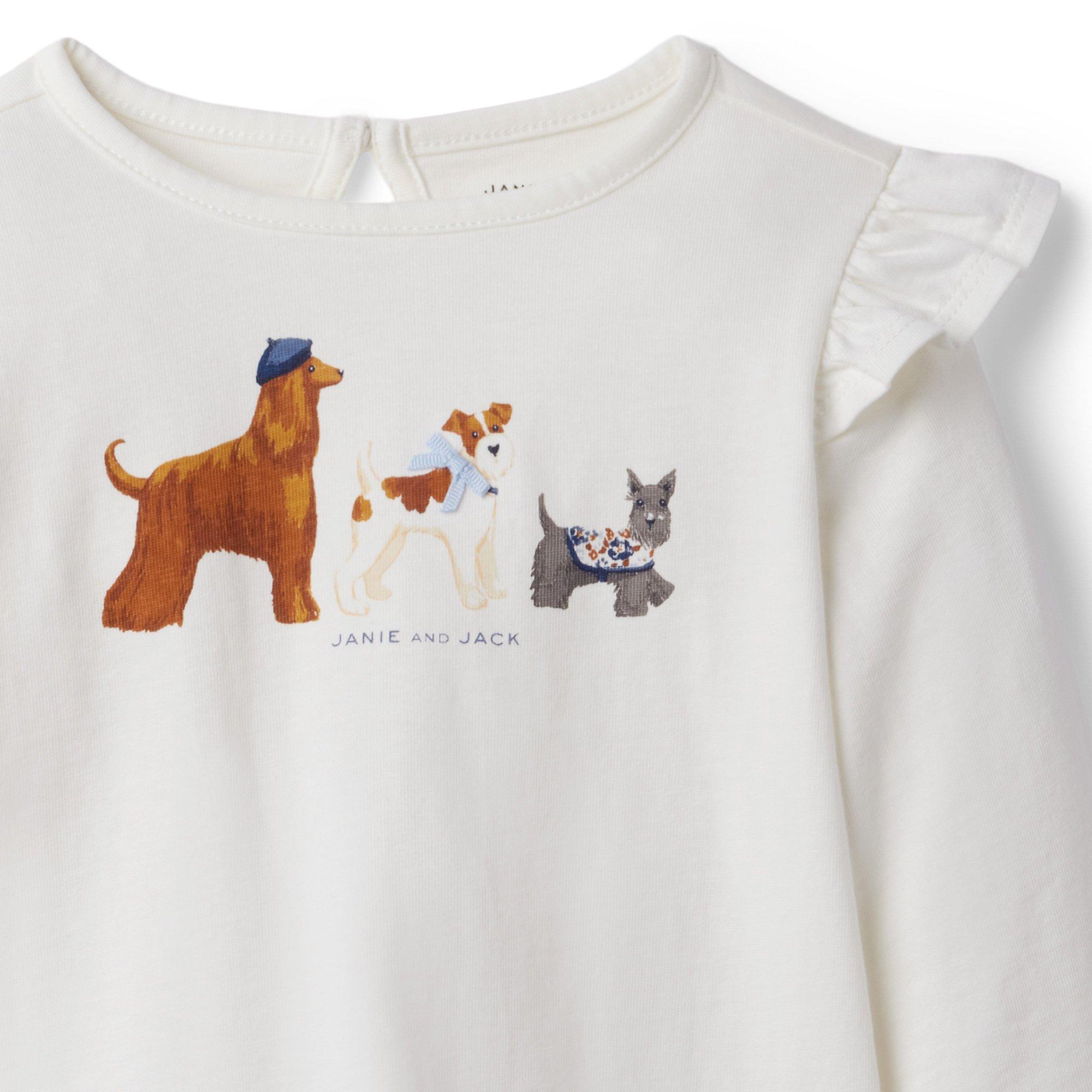 Dog Ruffle Shoulder Tee image number 2