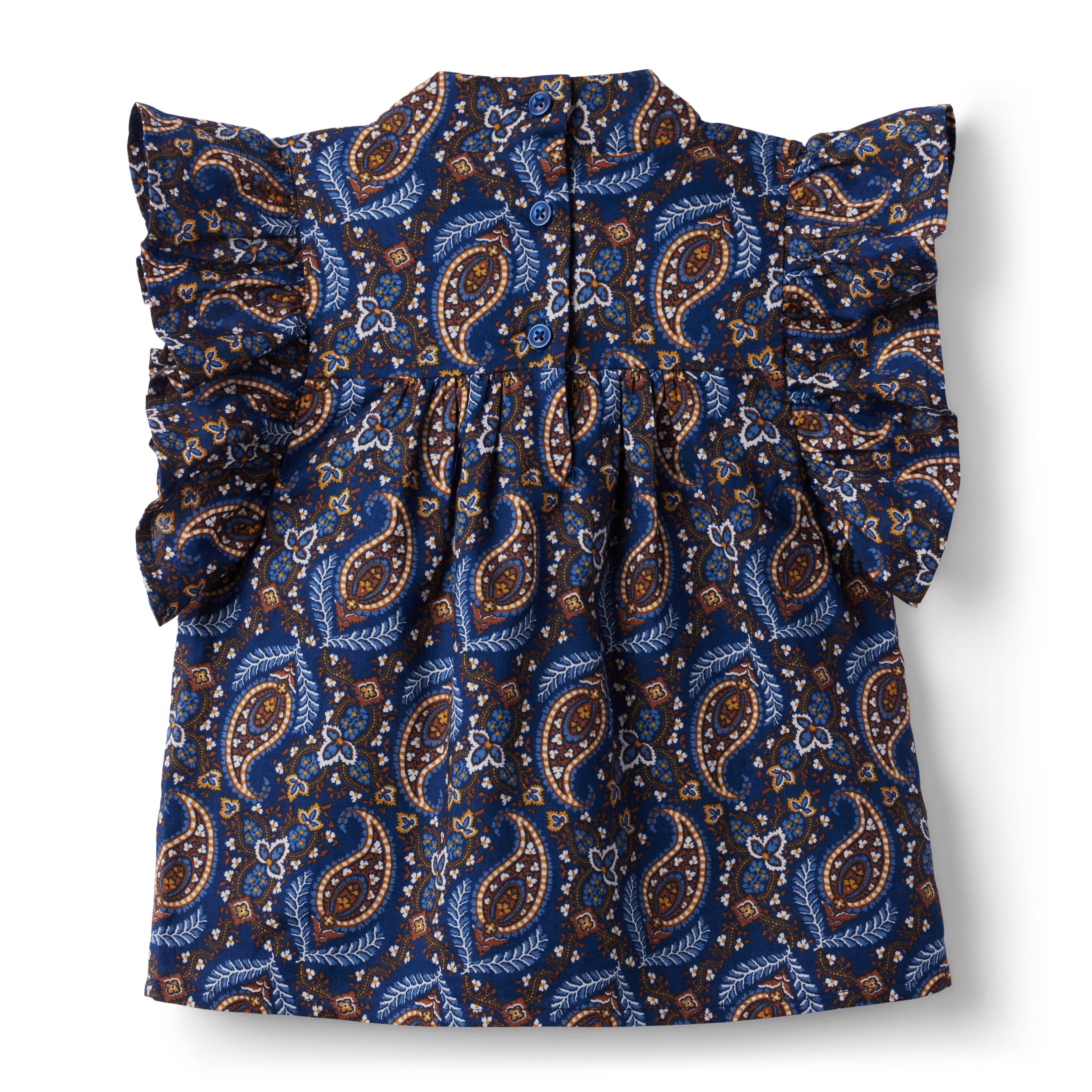 Paisley Ruffle Sleeve Top image number 1