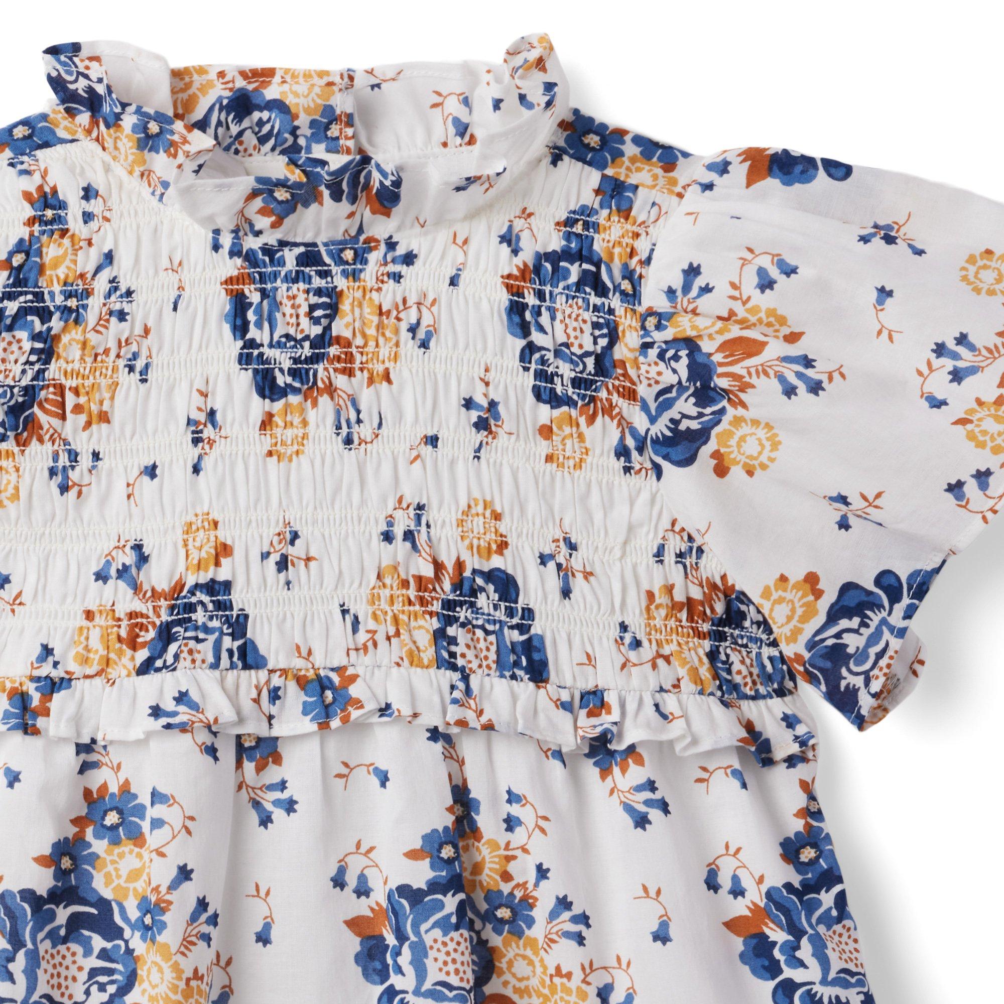 Floral Smocked Flutter Sleeve Top image number 2