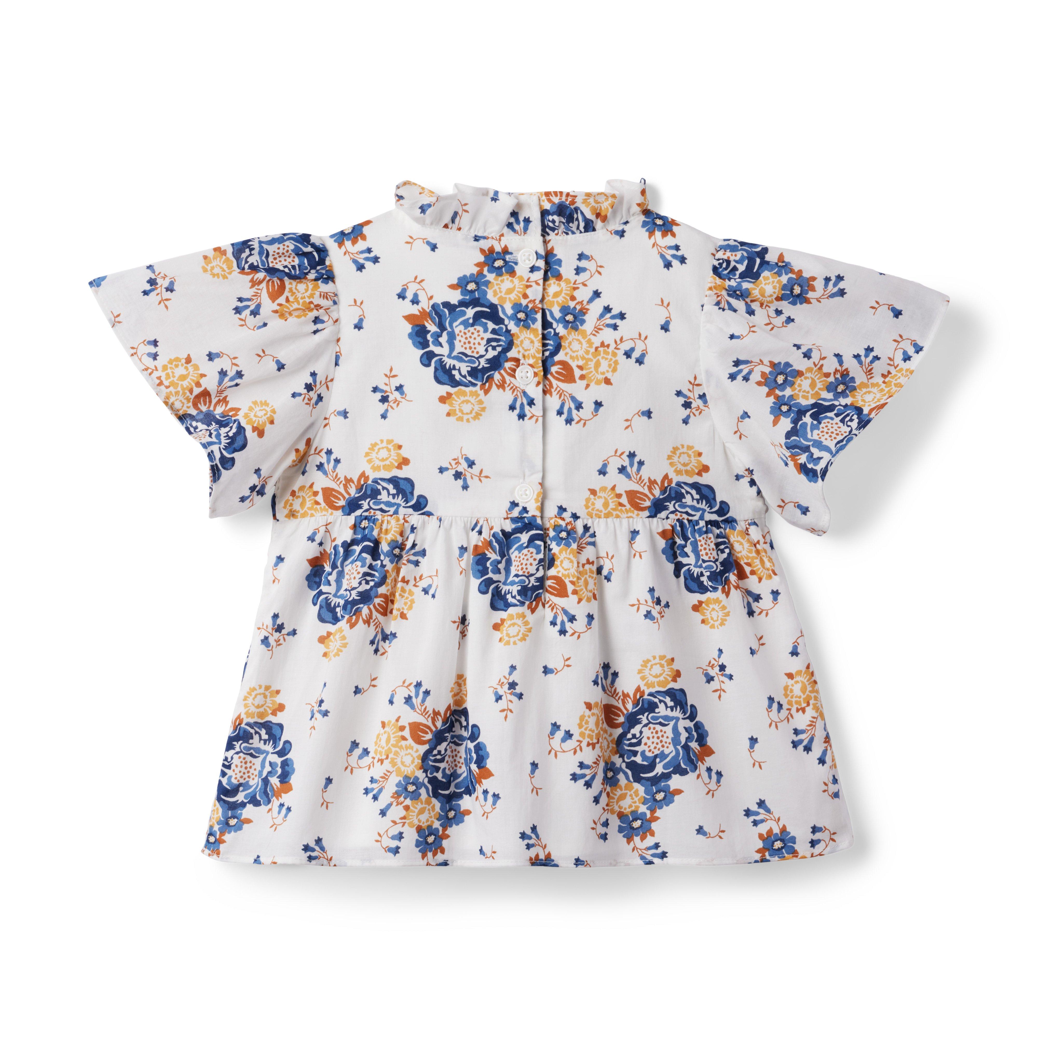 Floral Smocked Flutter Sleeve Top image number 1