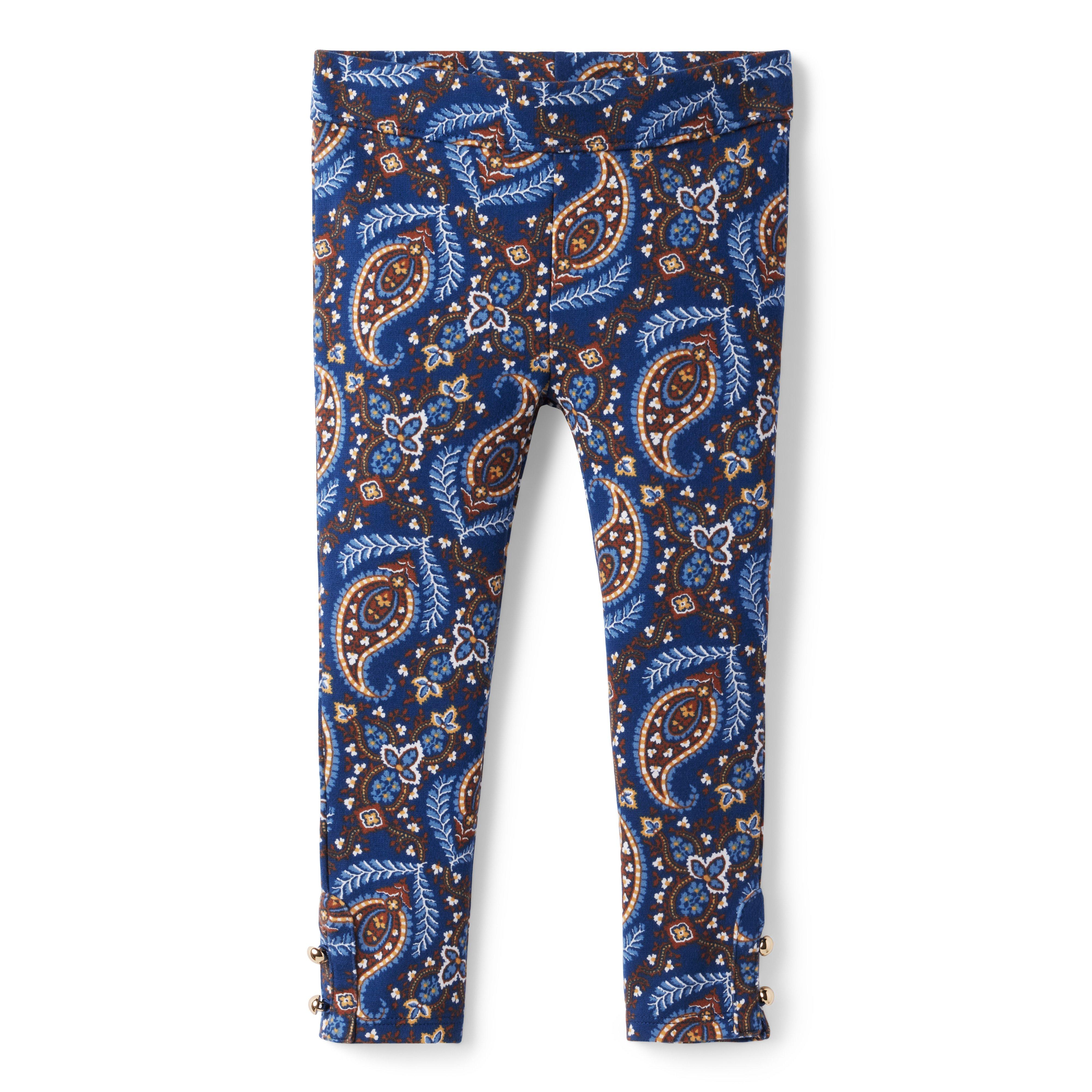 Paisley Button Cuff Ponte Pant