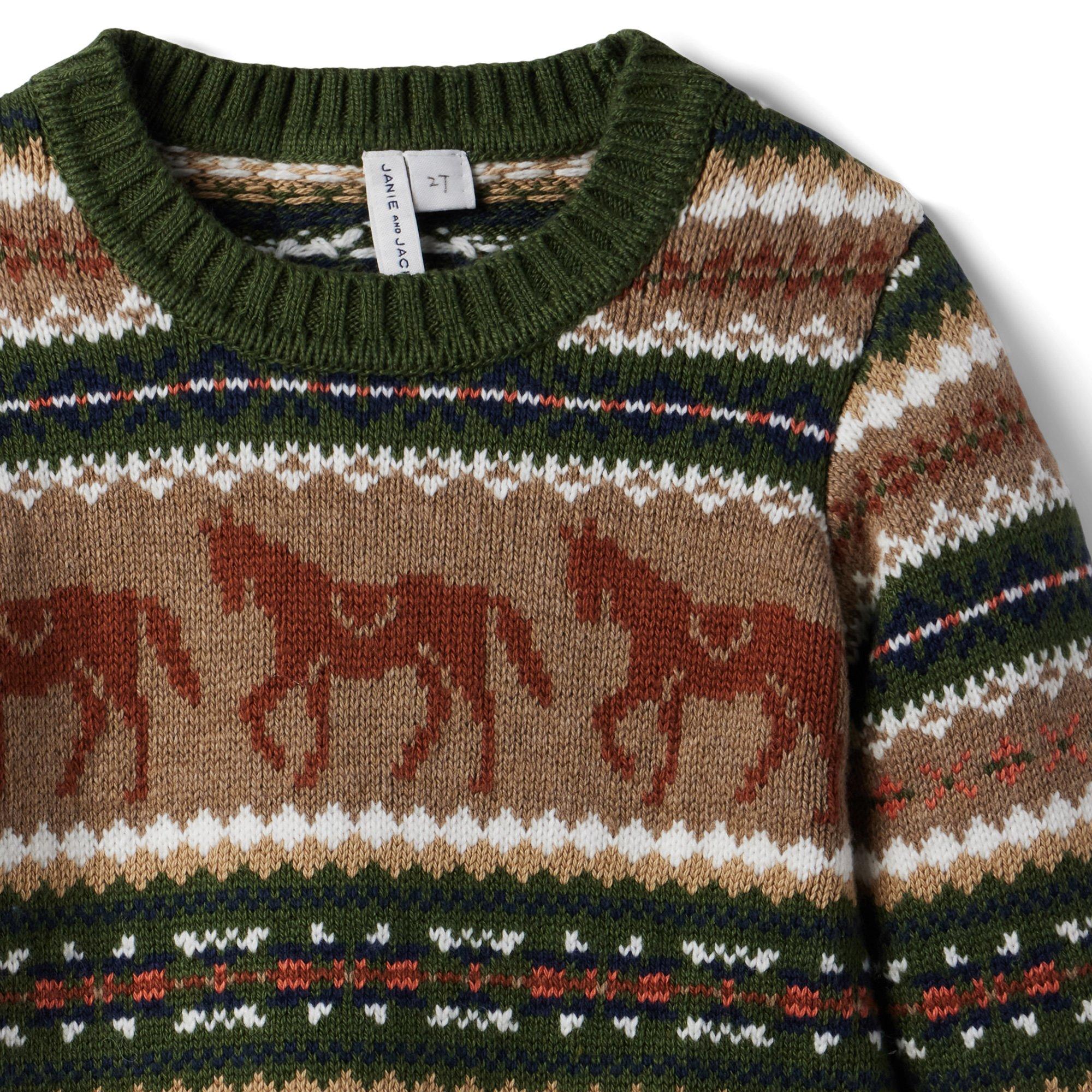 Horse Fair Isle Sweater image number 4