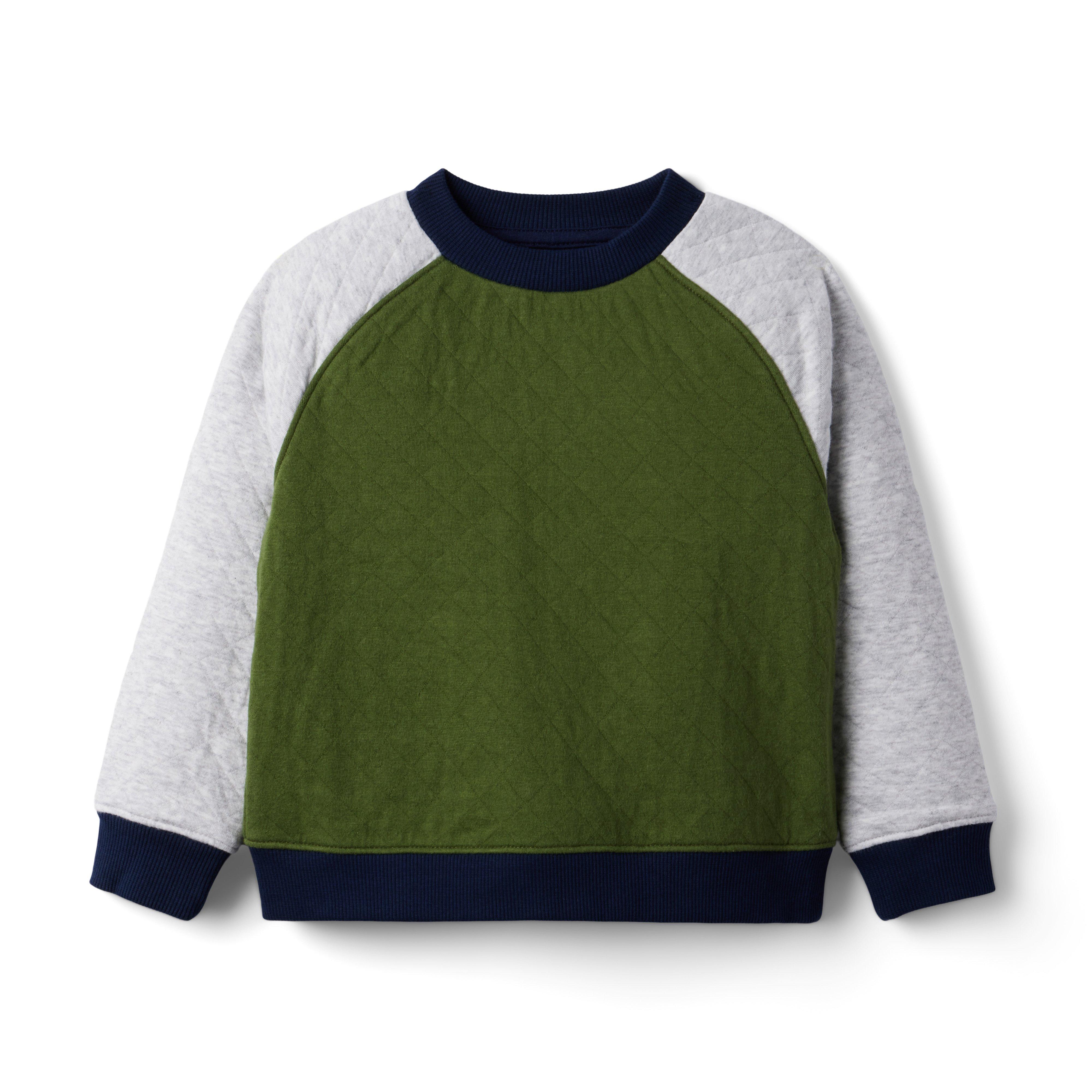 Quilted Colorblocked Sweatshirt