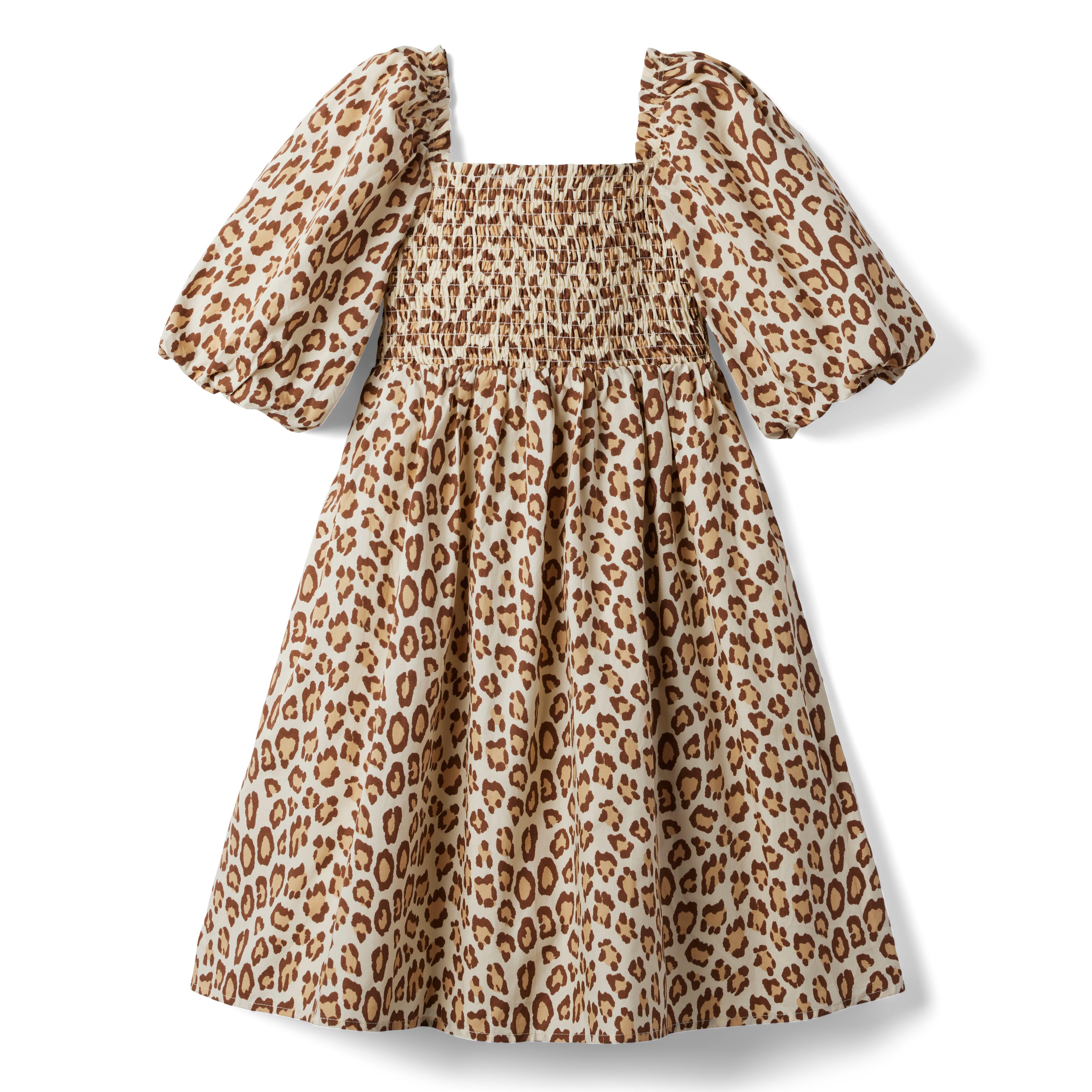 Leopard Bubble Sleeve Dress image number 1