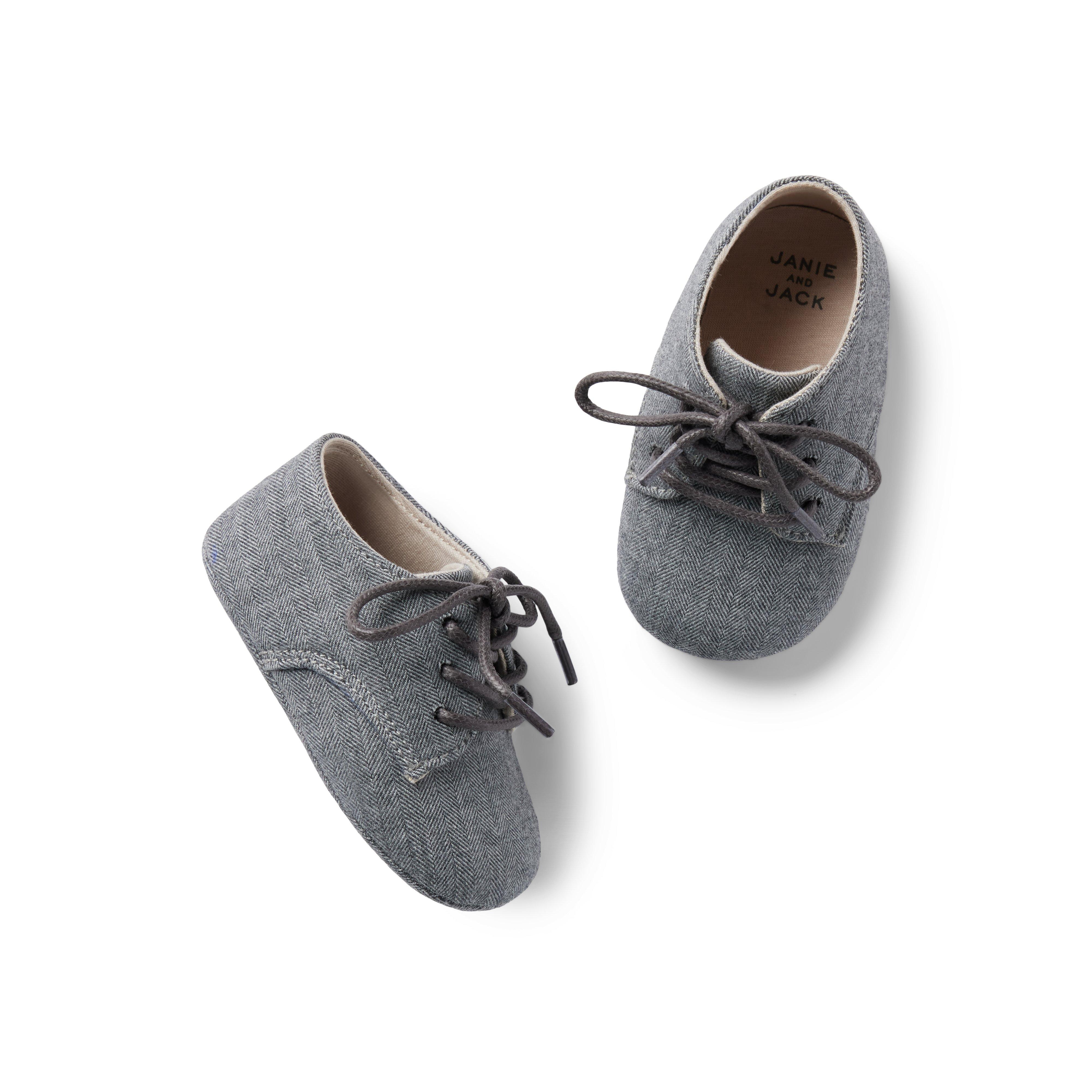 Baby Herringbone Lace-Up Shoe