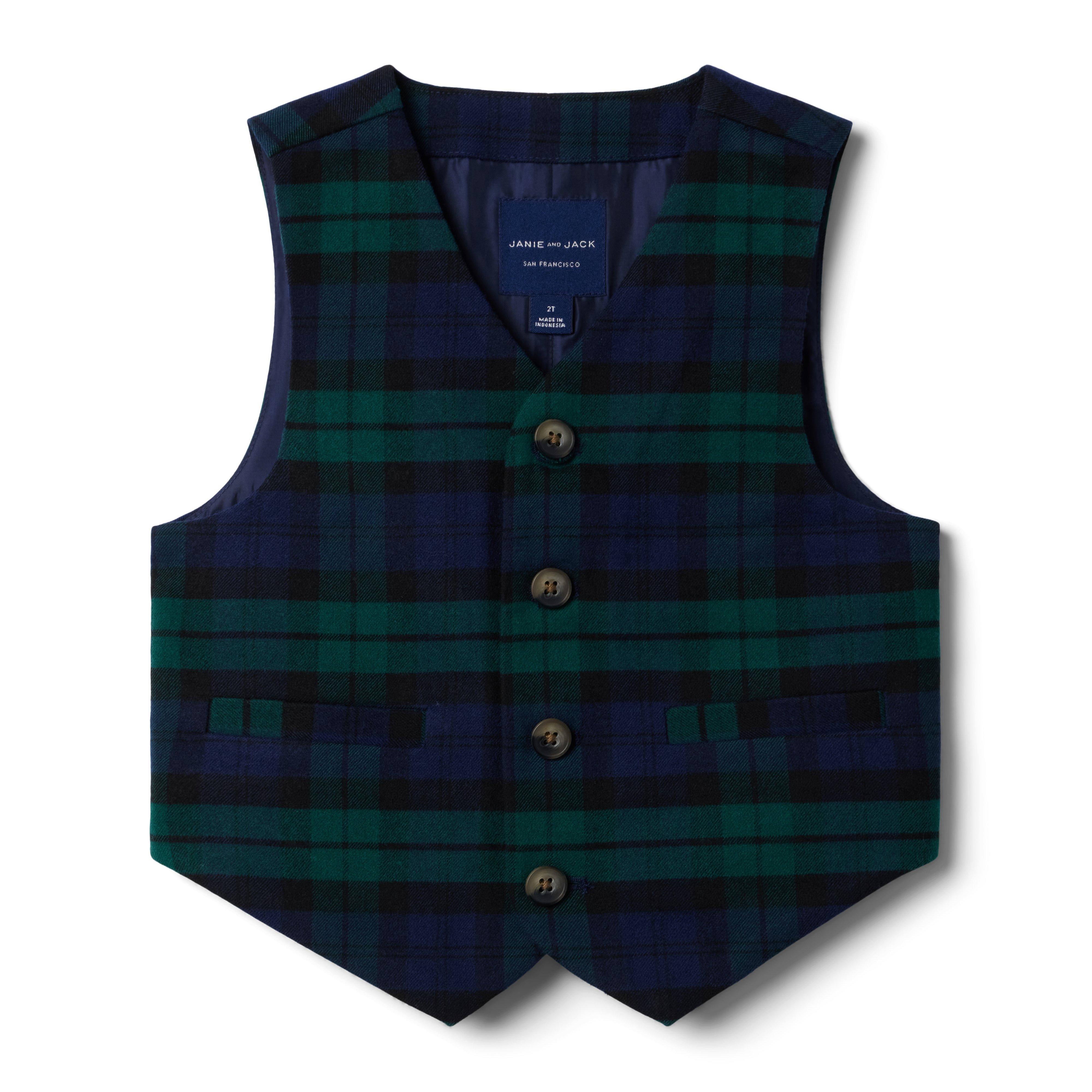 Plaid Suit Vest