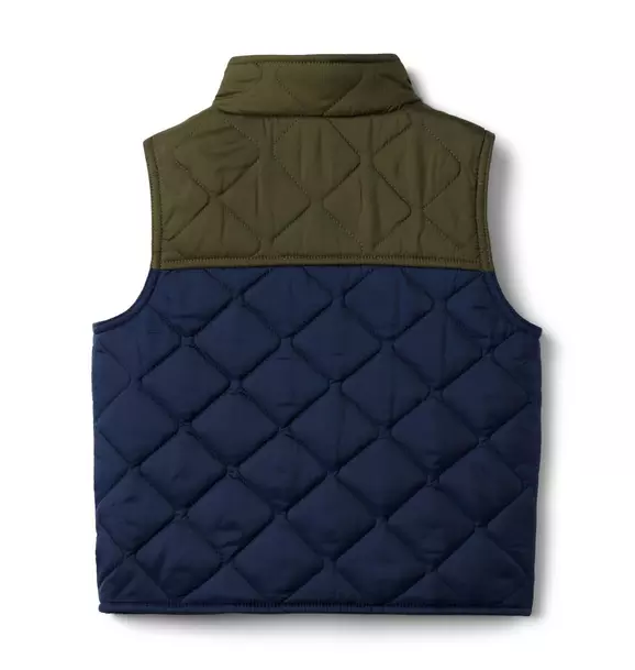 Colorblocked Quilted Puffer Vest image number 5