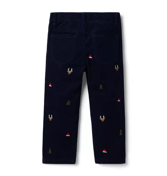 Embroidered Holiday Icon Corduroy Pant image number 2