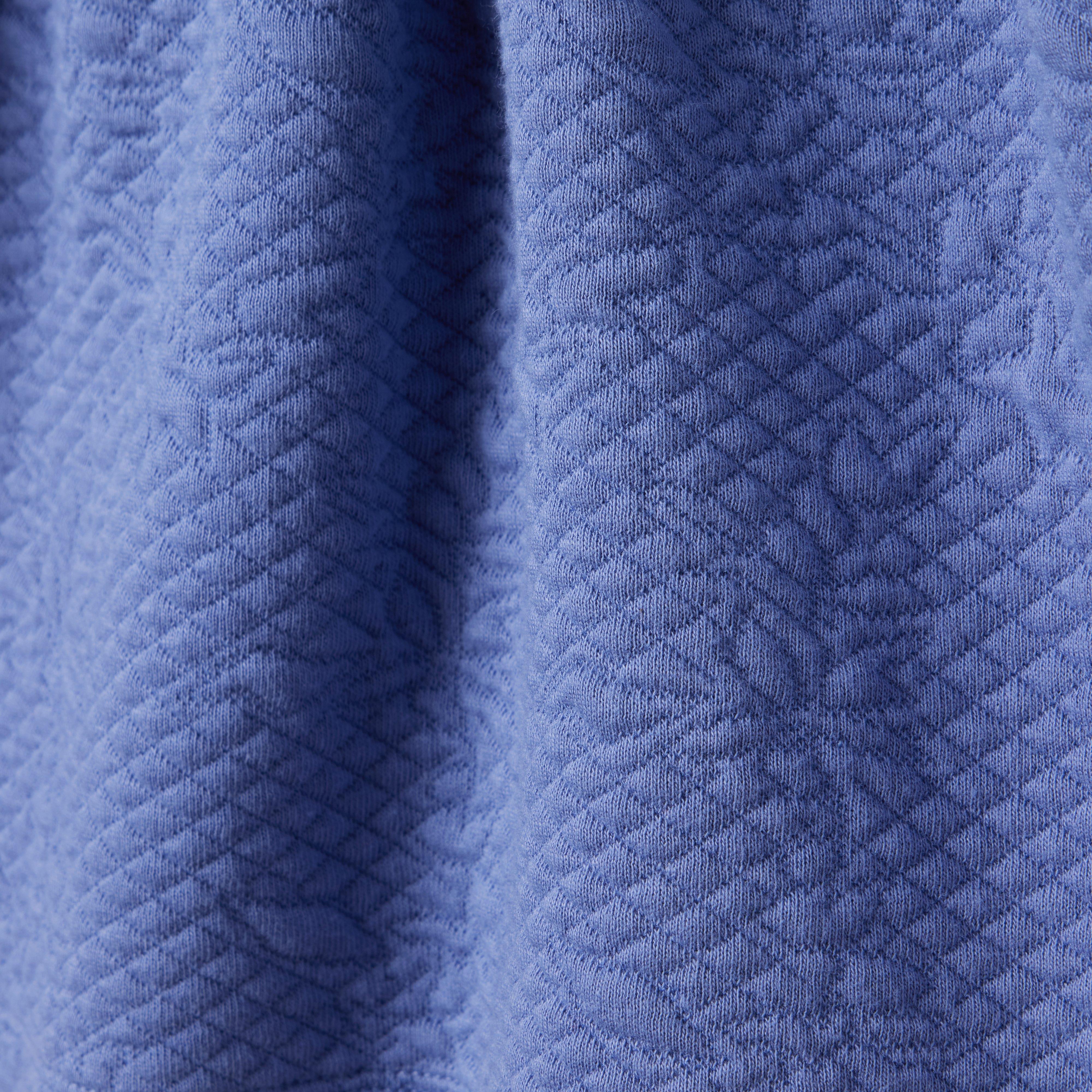 Quilted Faux Fur Trim Jacquard Dress  image number 3