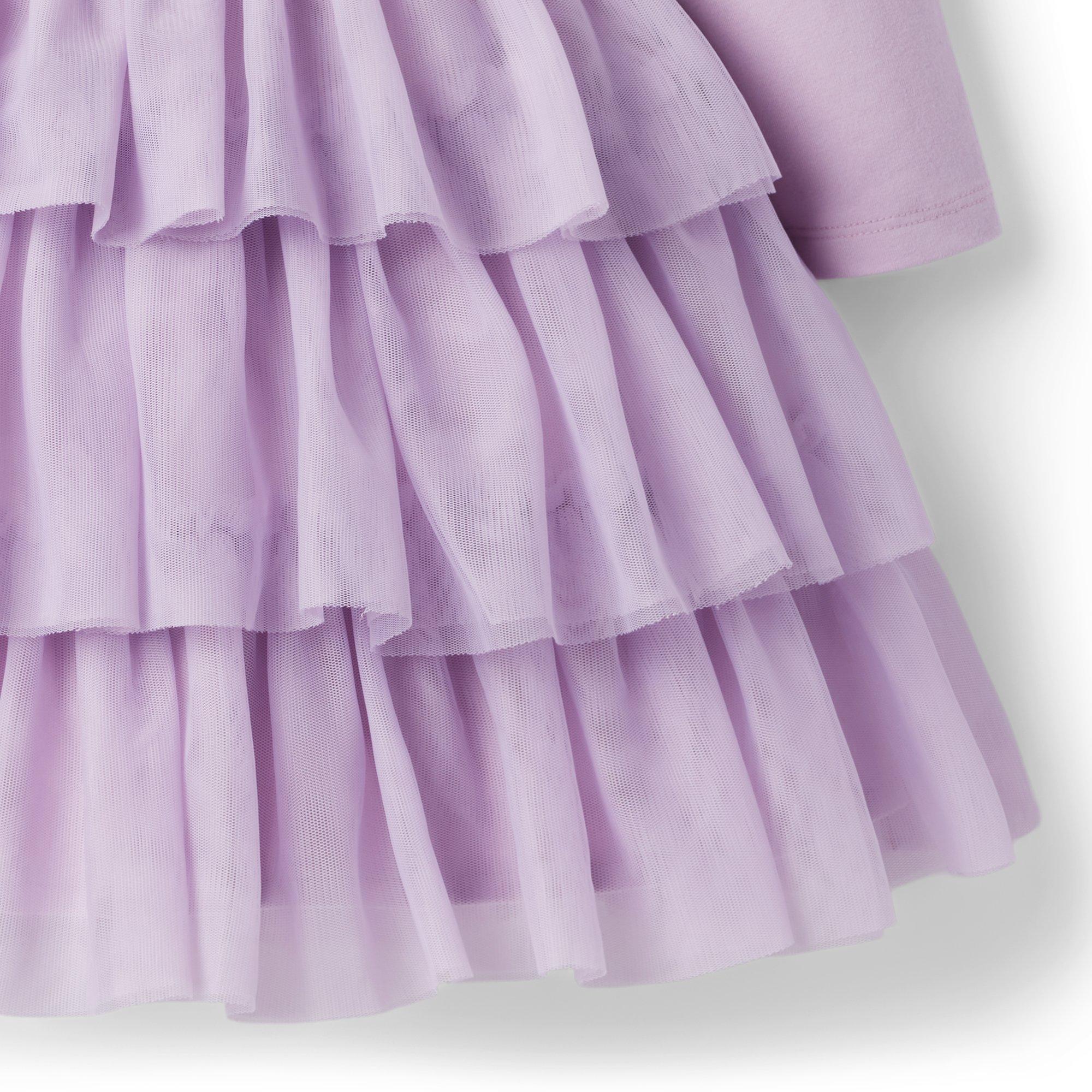 Tiered Tulle Puff Sleeve Dress image number 3
