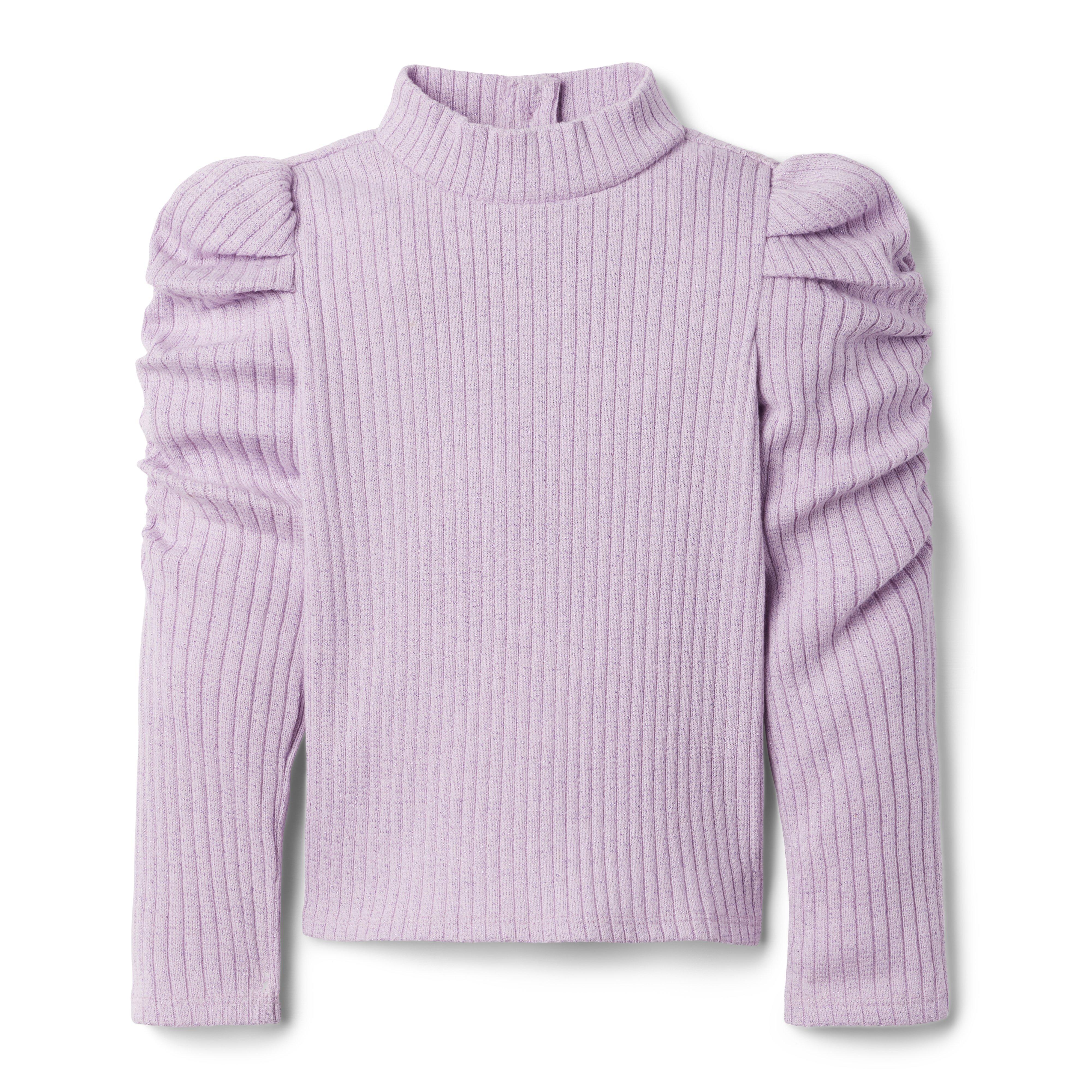 HZ.BEHAVE Women's Tops Puff Sleeve Ribbed Knit Top (Color : Lilac Purple,  Size : XS) : Buy Online at Best Price in KSA - Souq is now :  Fashion