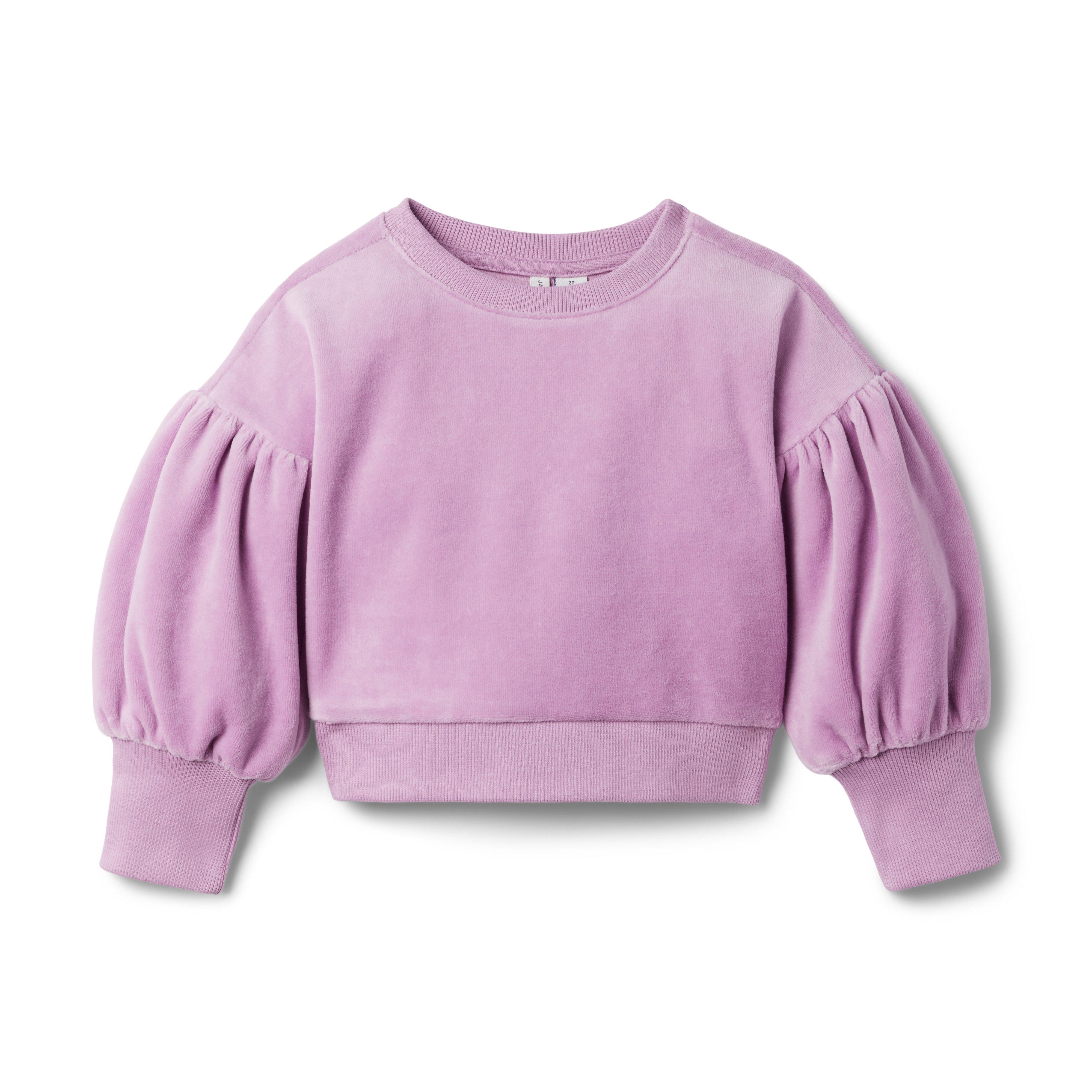 Velour Puff Sleeve Sweatshirt image number 0
