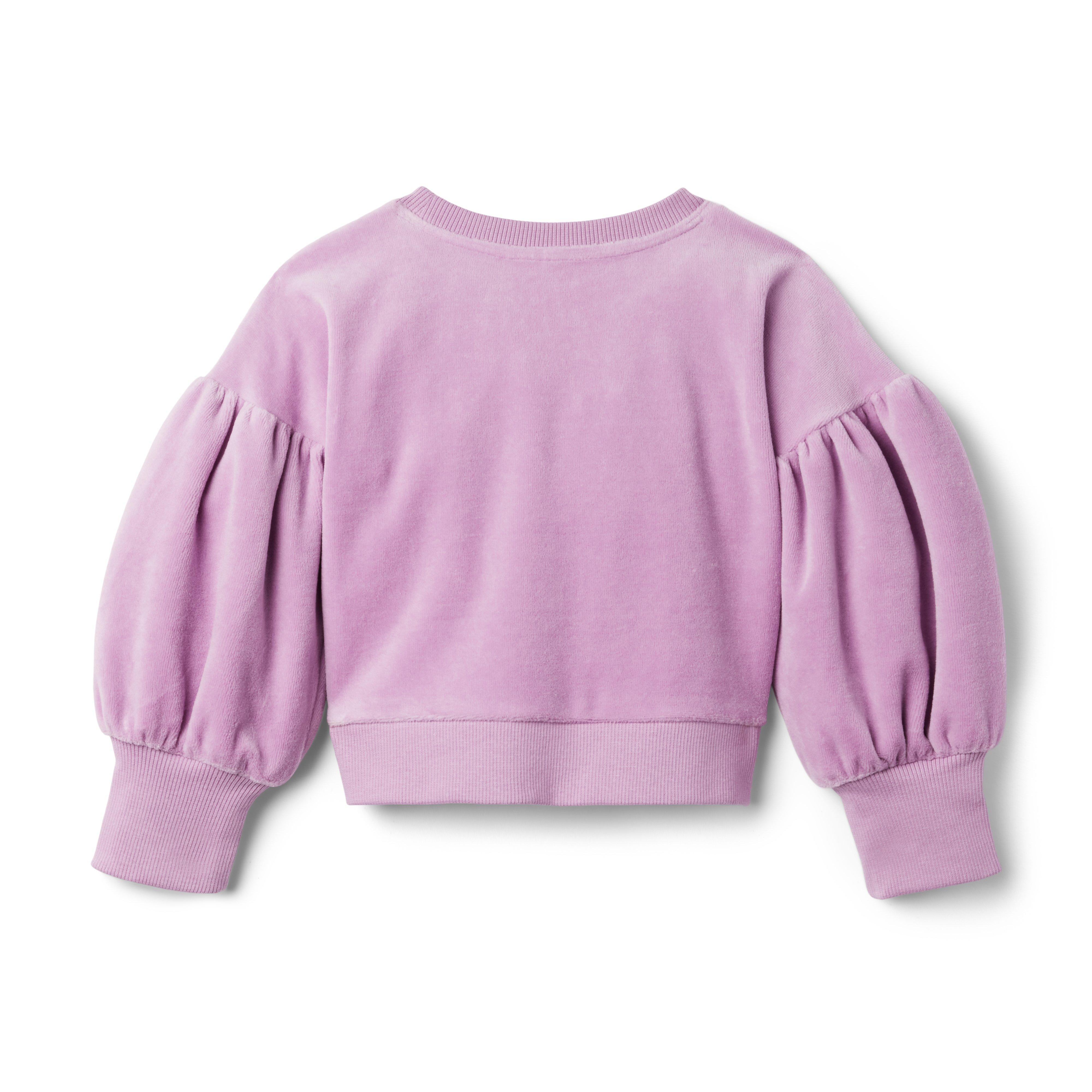 Velour Puff Sleeve Sweatshirt image number 4