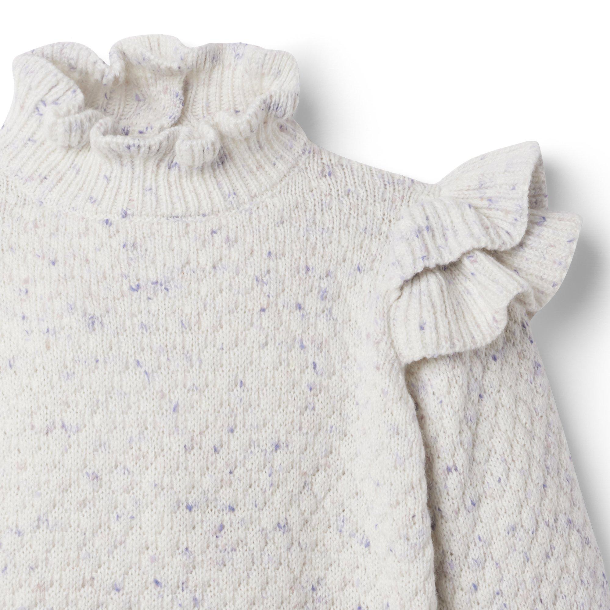 Marled Ruffle Shoulder Sweater image number 2